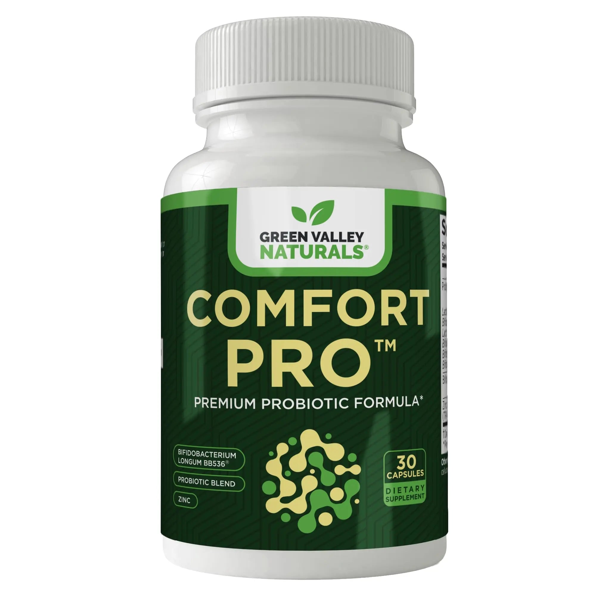 ComfortPro™ Daily Probiotics for Digestive Health | Constipation Relief & Bloating Support for Women & Men | Gut Cleanse with Zinc | Helps Reduce Gas & Promotes Digestive Regularity | Valley Formula GREEN VALLEY NATURALSnz supplements