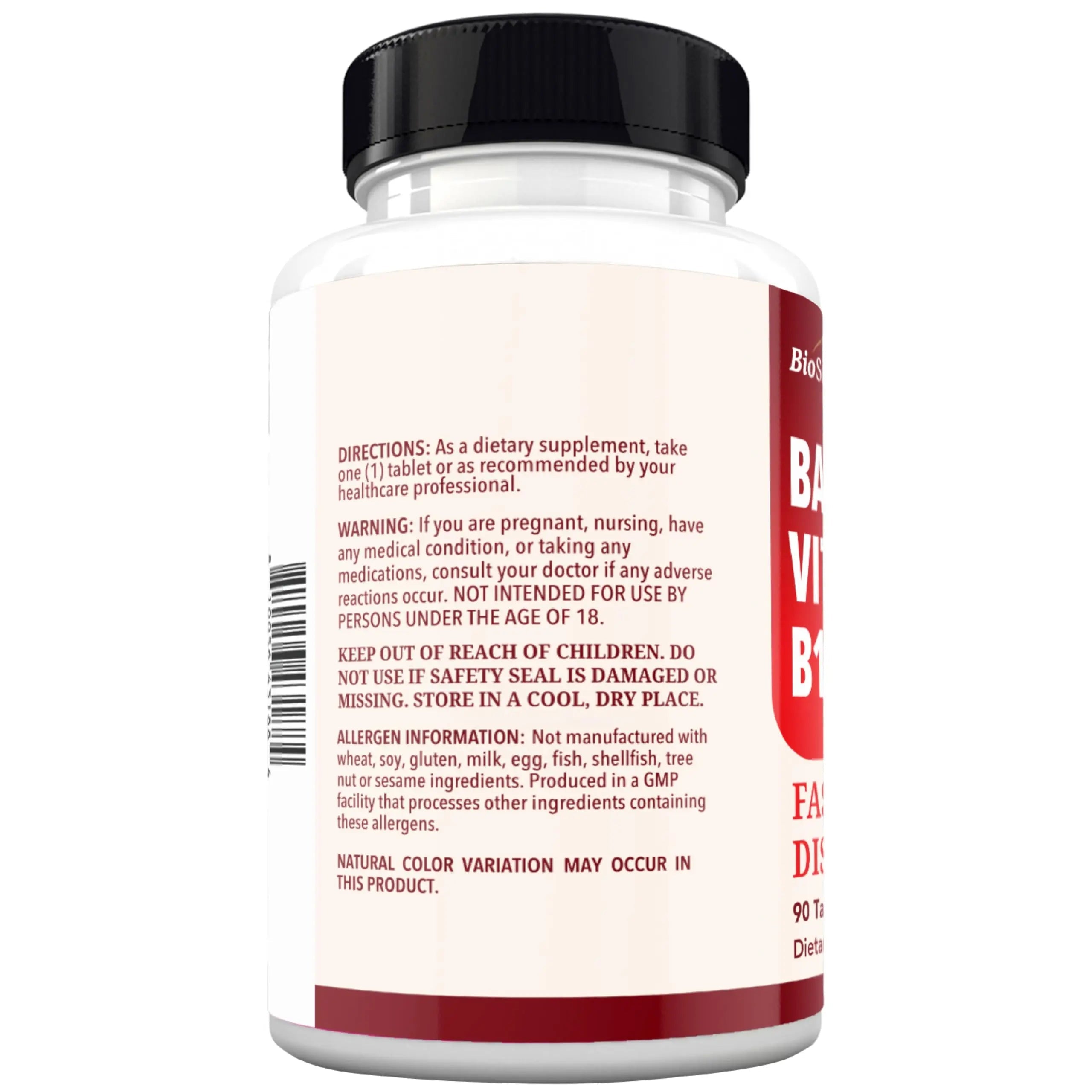 BioSchwartz Bariatric B12 Plus Dissolvable Tablets - 1000mcg Vitamin B12, Vitamin B6, Folate, Biotin - Cherry Strawberry Flavor BioSchwartzAu supplements