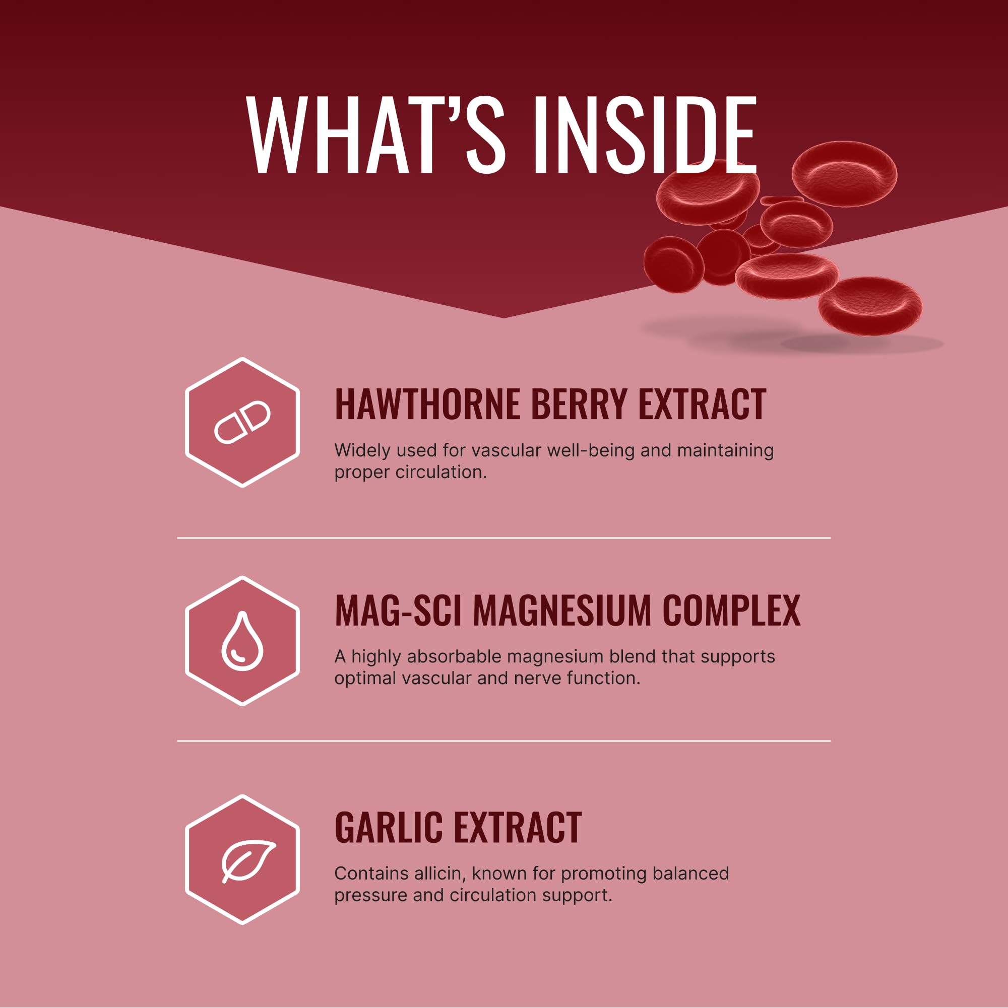 Approved Science Bloodsyl - Supports Blood Flow - Hawthorn Berry, Magnesium, BioPerine - Vegan - 180 Capsules - Pack of 1 Approved ScienceAu supplements