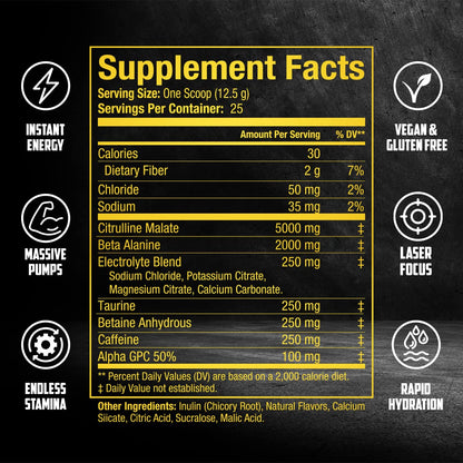 BALLISTIC Pre Workout | #1 New Pre Workout Powder w/ Nitric Oxide Booster, Electrolytes EPN SupplementsUS supplements