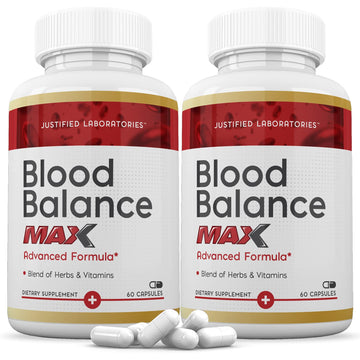 Justified Laboratories (2 Pack Blood Balance Max 1295MG Formula Supplement Pills 120 Capsules Justified LaboratoriesAu supplements