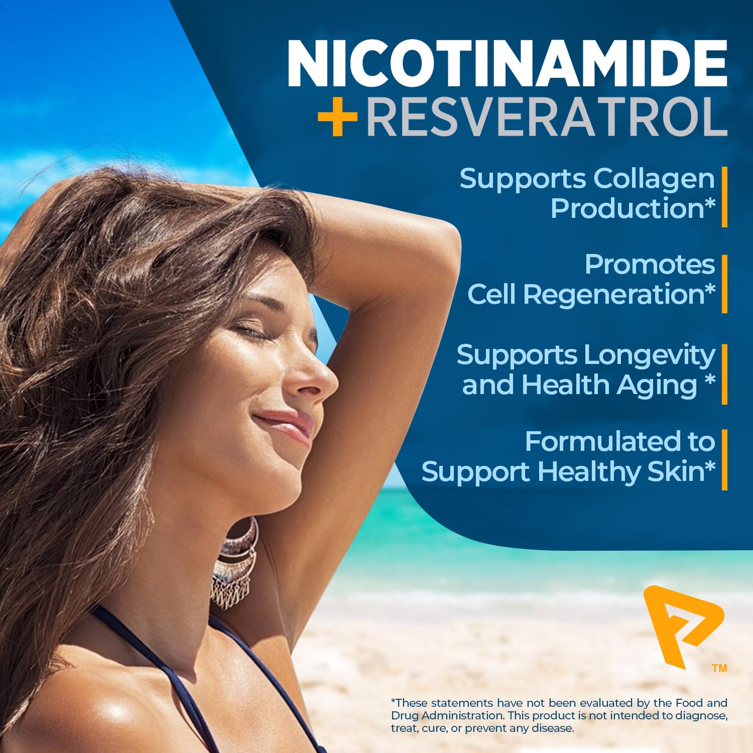 Nicotinamide 500 mg with Resveratrol 100 mg 120 Veggie Capsules - Non-GMO Vitamin B3, Supports Metabolic Health, NAD+, Skin Cell & Mitochondrial Energy Production. Made in USA for Men and Women Prime FormulasAu supplements