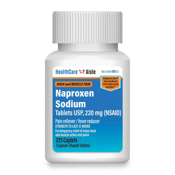 HealthCareAisle Naproxen Sodium, 220 mg - 225 caplets - Back and Muscle Pain Reliever, Up to 12 Hours of Relief HealthCareAisleAu supplements