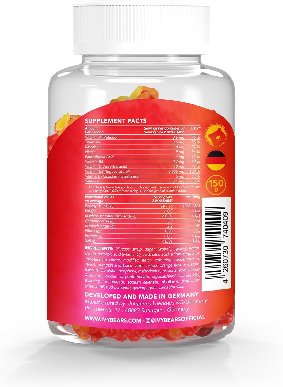 IvyBears® Superpower Kids - Multivitamin Gummies for Immune Support - Strengthen Children's Immune Systems with Vitamins C, D2, B6, A IvyBearsUS supplements