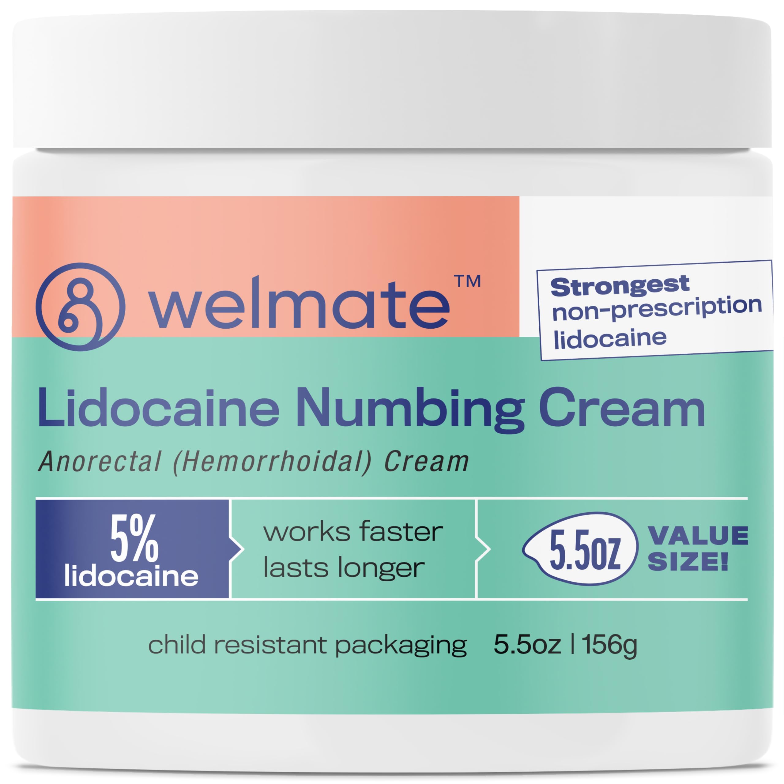 WELMATE | 5% Lidocaine | Numbing Cream Maximum Strength | Topical Anesthetic WELMATEAu supplements