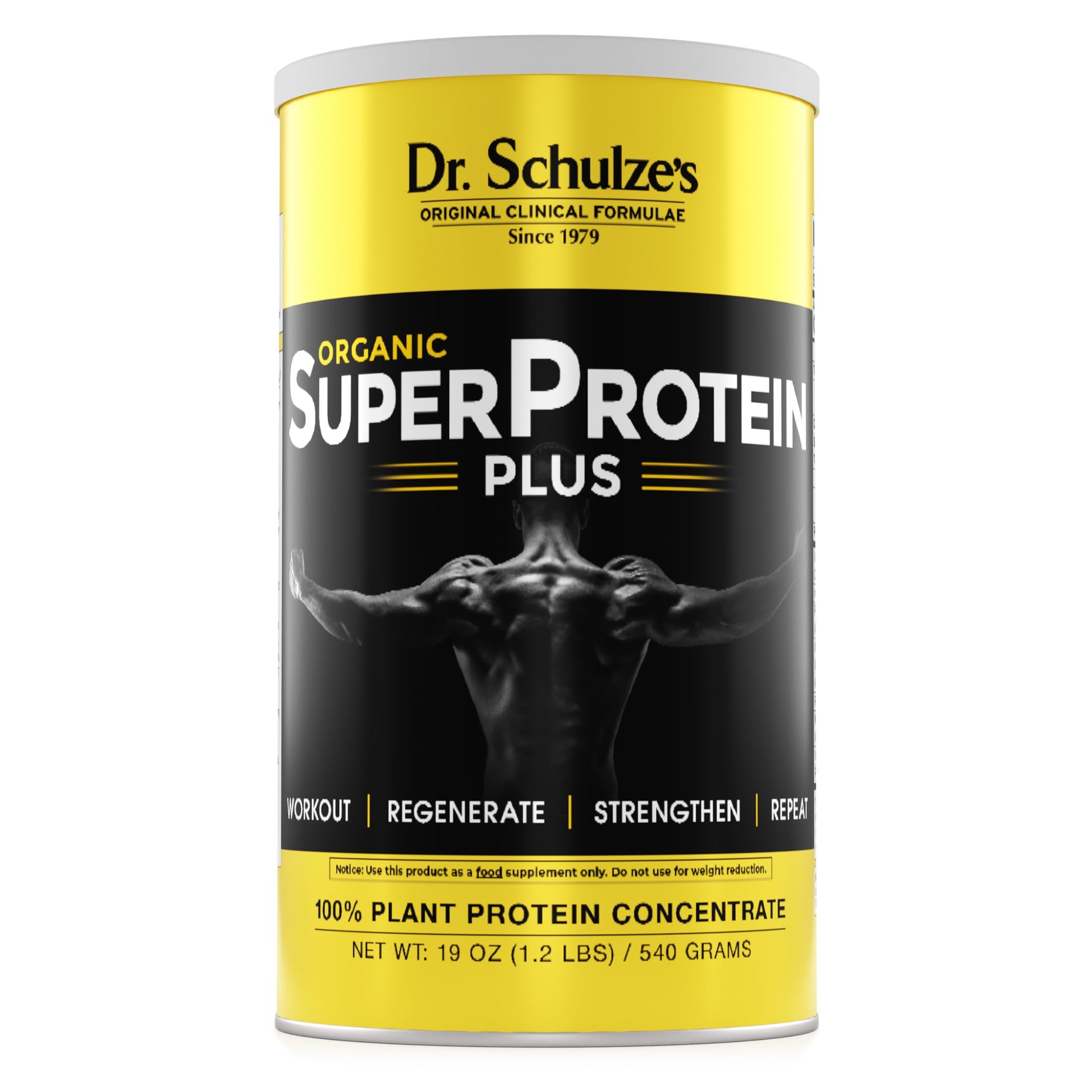 Dr. Schulze's SuperProtein Plus - Plant-Based Protein Powder - Active Lifestyle Supplement - Supports Muscle Health - Drink Mix - Gluten-Free & Vegan - 19 oz (20 Servings) Dr. Schulze'sAu supplements