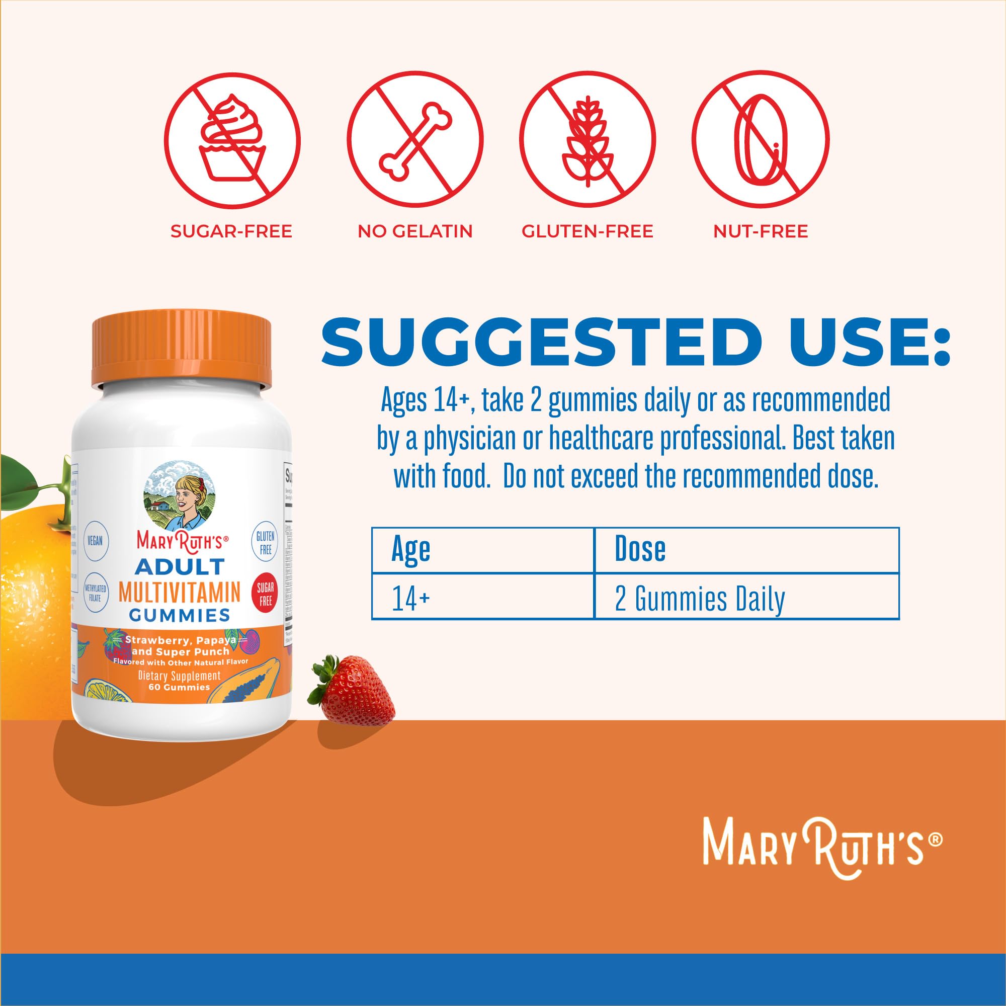 MaryRuth Organics Multivitamin for Women and Men | Sugar Free | Adult Multimineral Gummy with Vitamin C | MaryRuth OrganicsAu supplements