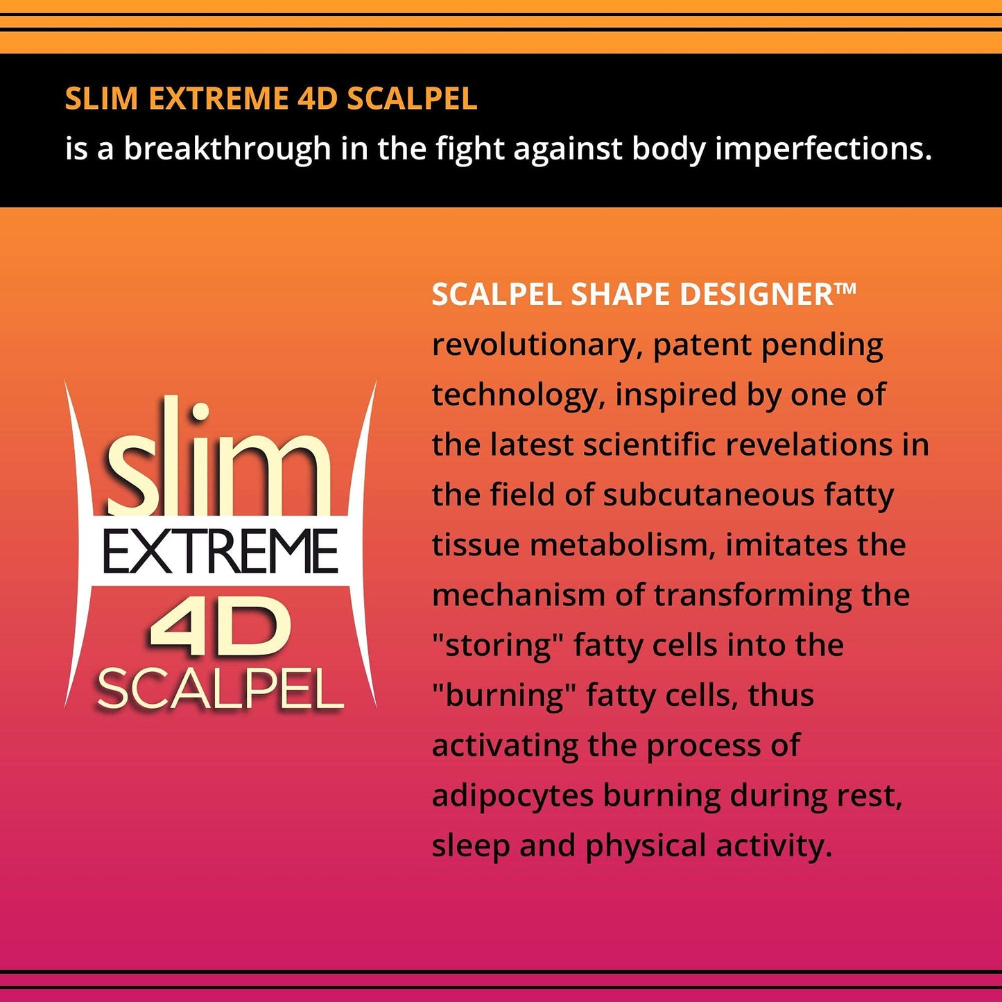 Slim Extreme 4D Scalpel Super Concentrated Serum Reducing Fatty Tissue Eveline CosmeticsUS supplements