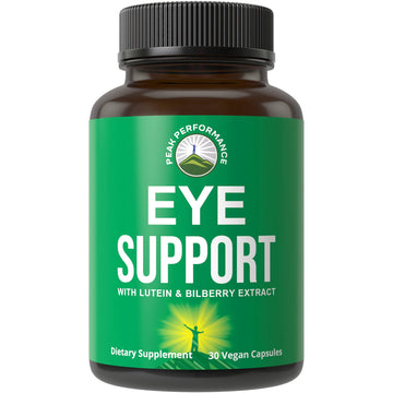 Peak Performance Eye Vitamins - Macular Support Supplement with Lutein, Zeaxanthin, Astaxanthin, Carotenoids, Bilberry Extract. Capsules for Aging Eyes, Computer, Smartphone Users. Avoid Degeneration Peak PerformanceAu supplements