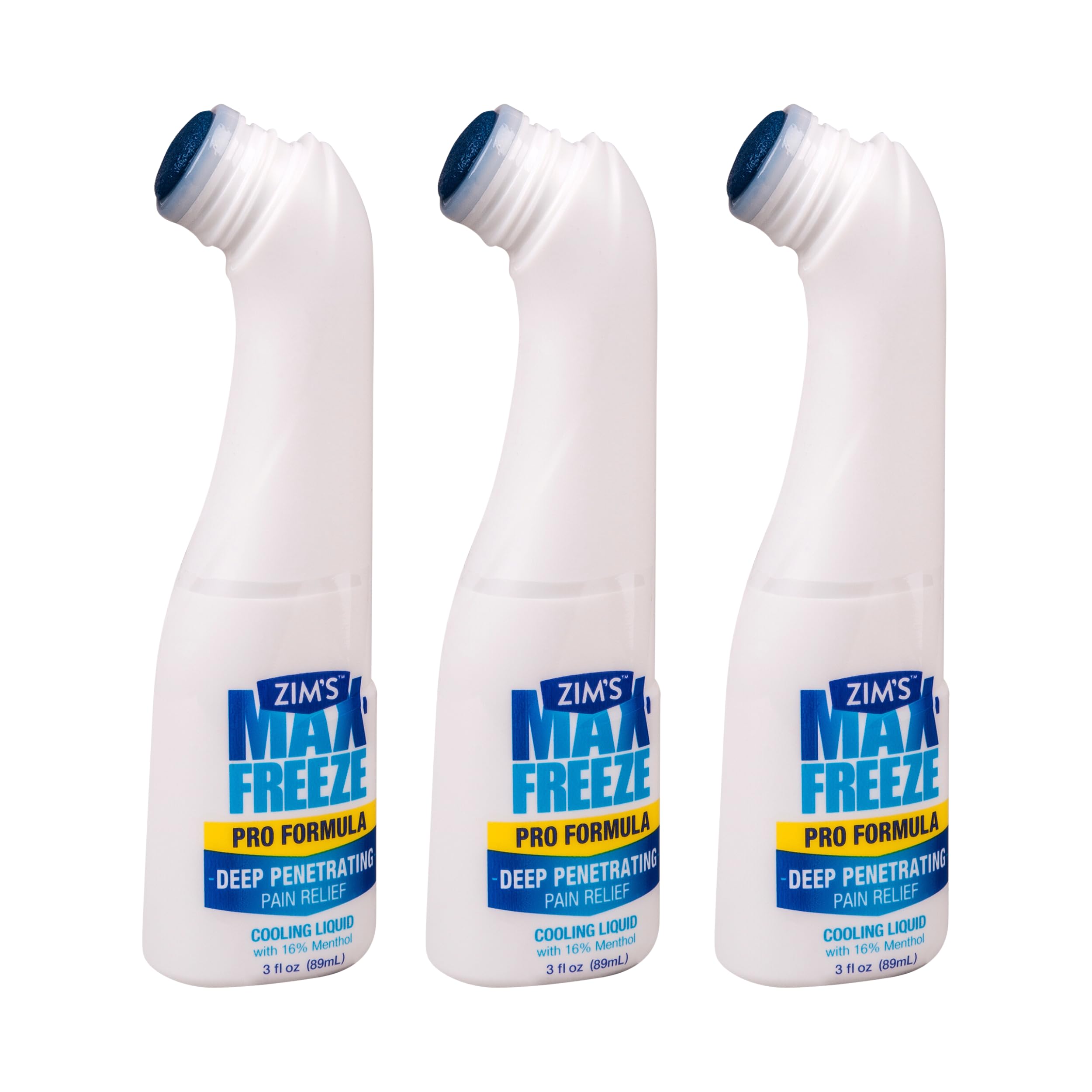 Zim's Max Freeze Liquid | 3 Pack - Pain Relief Topical Analgesic Cooling Liquid for Muscles and Joints Associated with Backaches, Arthritis, Strains, Bruises & Sprains, (P251080-1) 3 Ounce Zim’s MaxAu supplements