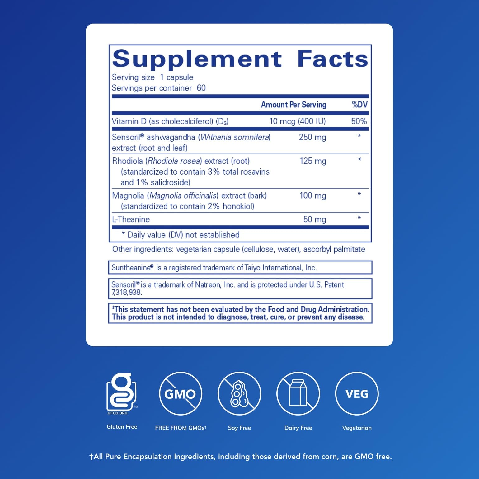 Pure Encapsulations Cortisol Calm - Supports Cortisol Health & Relaxation - Contains Ashwagandha & L-Theanine - Restful Sleep - 60 Capsules Pure EncapsulationsAu supplements