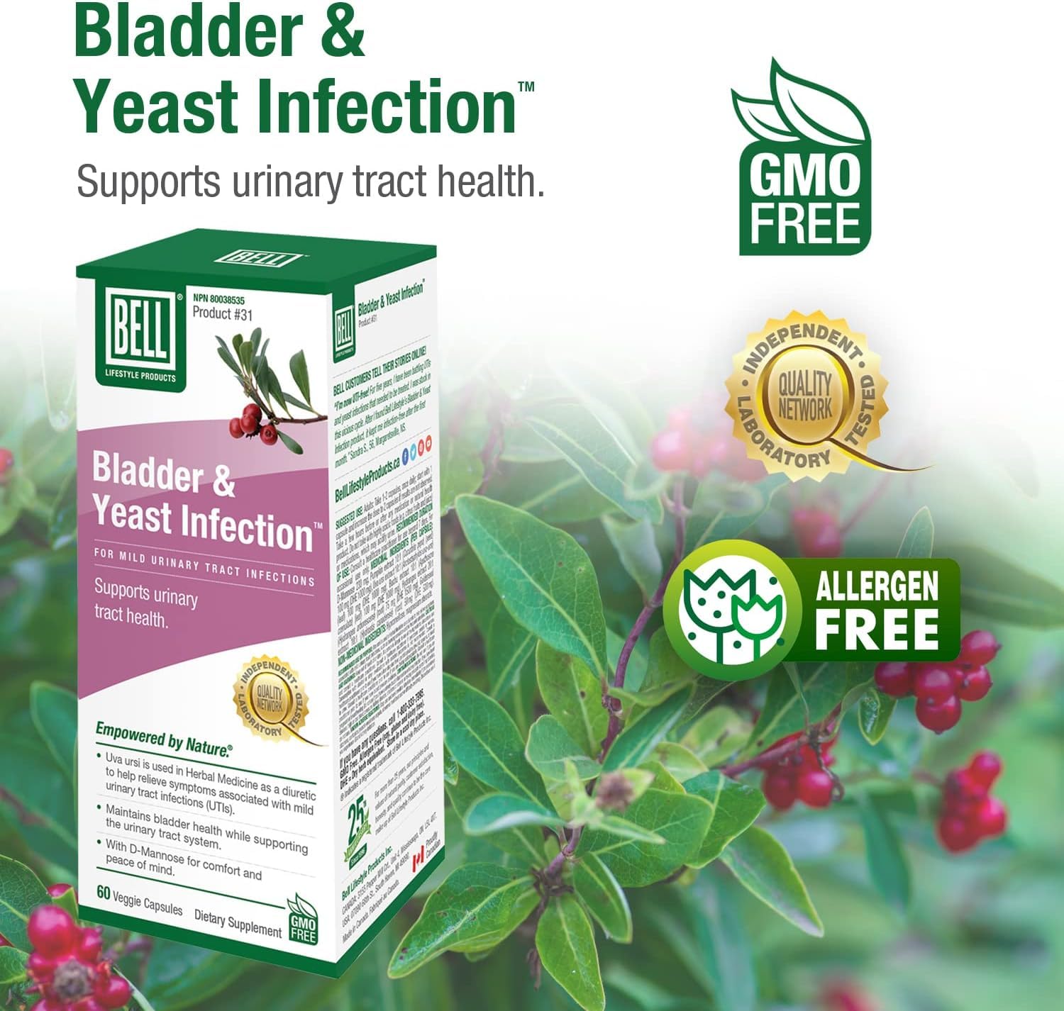 Bell Lifestyle Products Bladder Health and Yeast Balance - 60 Capsules BellAu supplements