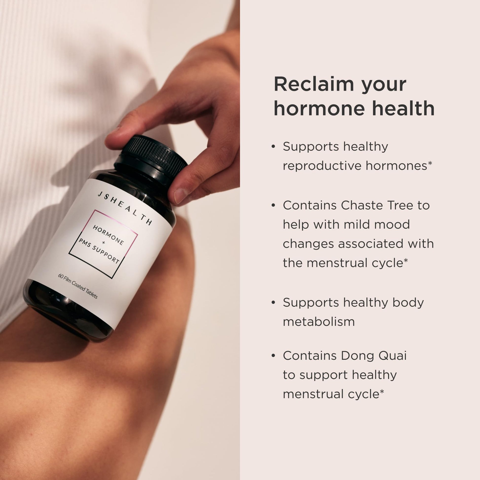 JSHealth Vitamins Hormone Balance for Women and PMS Support Supplement - Premenstrual Symptom Relief with Vitamins B3, B6 & Magnesium (60) JSHealthAu supplements