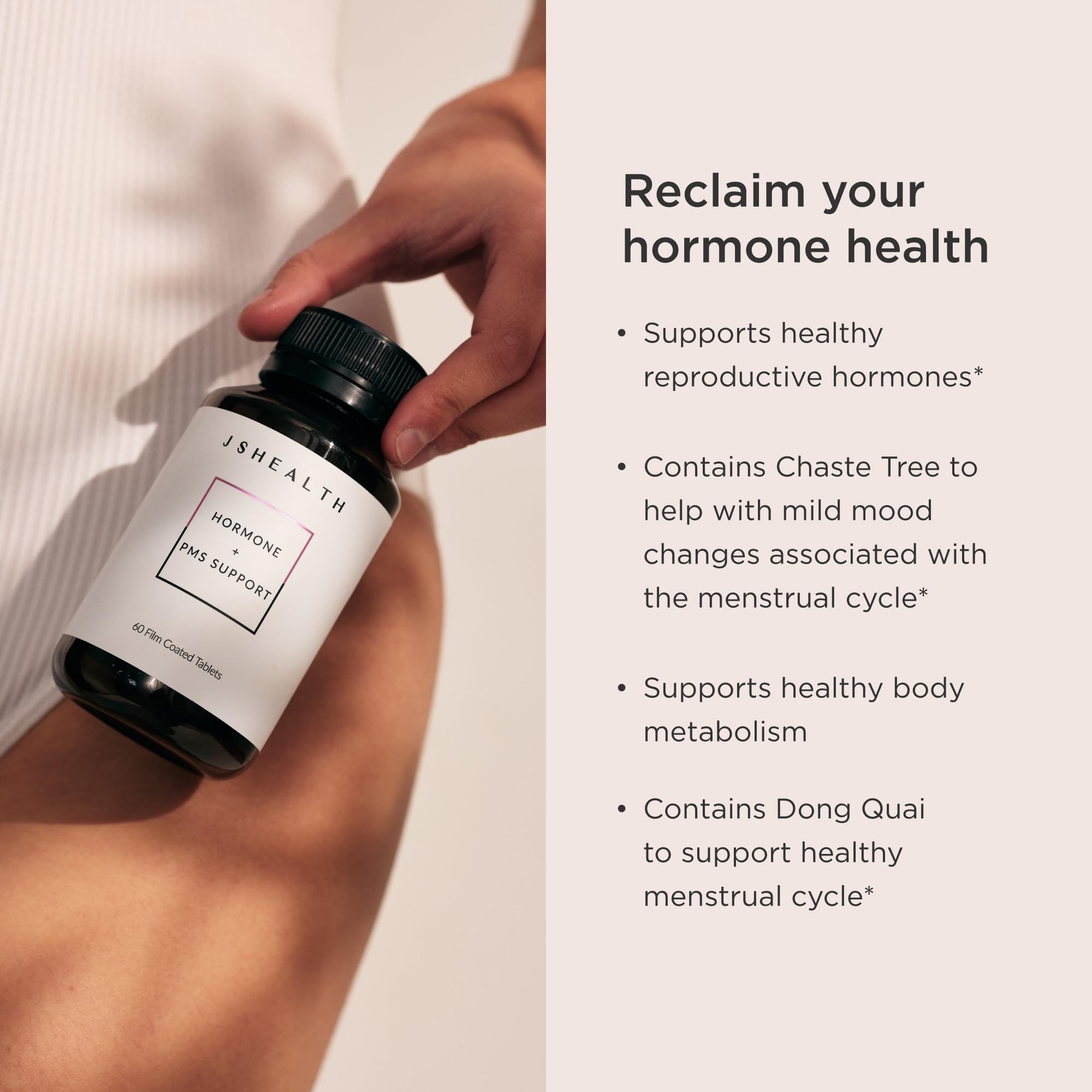 JSHealth Vitamins Hormone Balance for Women and PMS Support Supplement - Premenstrual Symptom Relief with Vitamins B3, B6 & Magnesium (60) JSHealthAu supplements