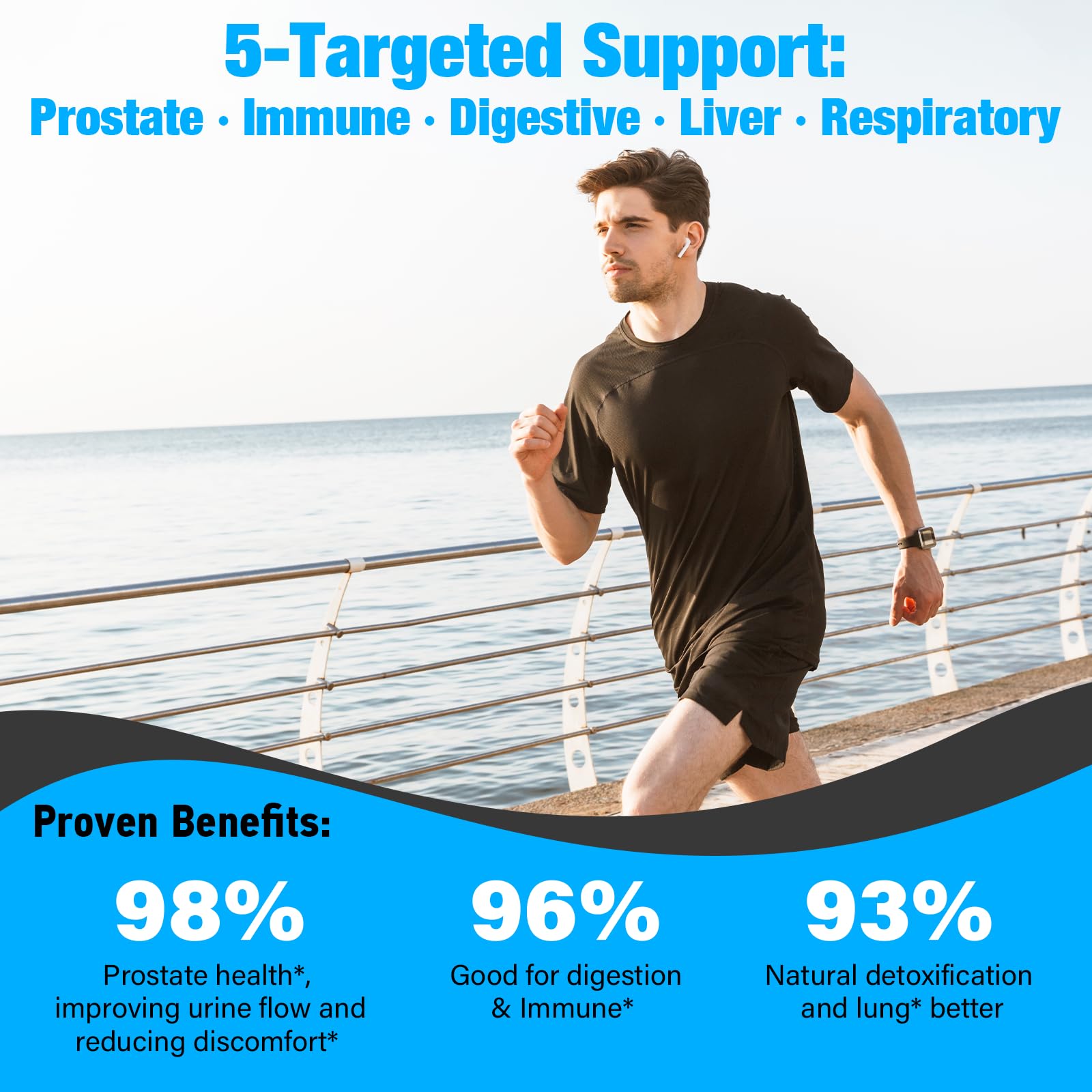 Probiotics for Men, 500 Billion CFUs 12 Strains, Mens Probiotics for Gut Health*, Digestive Health*, Energy, Prostate & Urinary Tract*, with Cranberry, Goji, Turmeric & Amla, Shelf Stable, 60 Caps EdoempeAu supplements