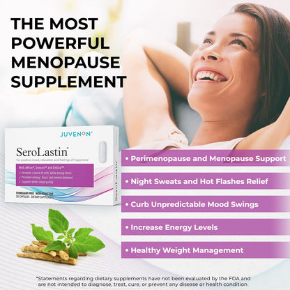 Juvenon Menopause Supplements for Women Mood Support, Hot Flashes Relief, Peri JuvenonUS supplements