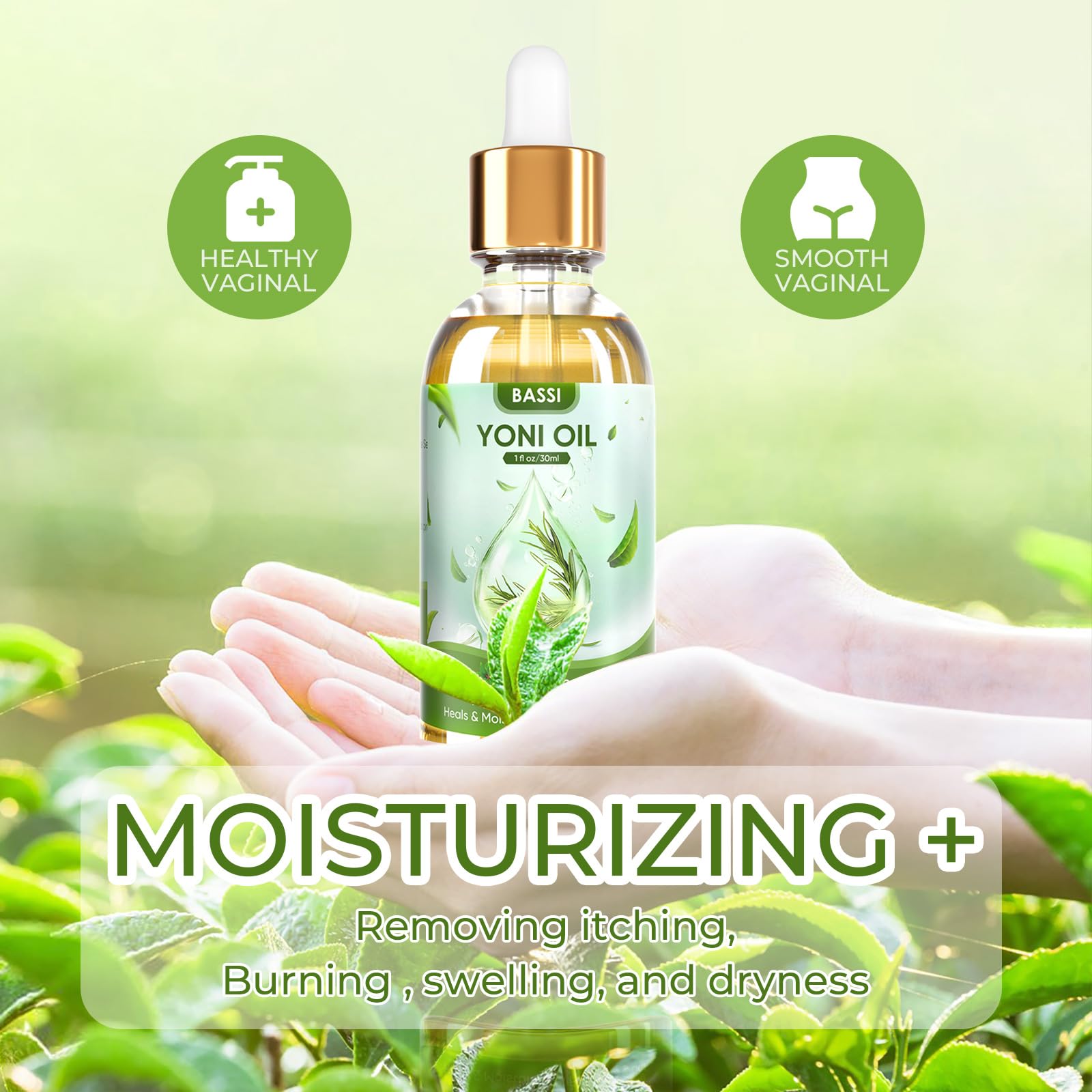 BASSI 2PCS Yoni Oil Organic Feminine Oil Vaginal Moisturizer For Wetness - Ph Balance for Women BASSIAu supplements