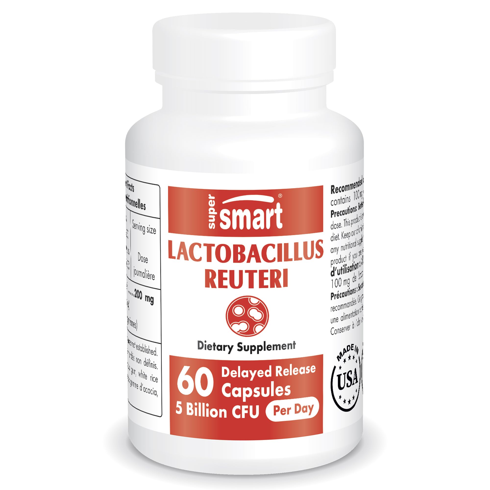 Supersmart - Lactobacillus Reuteri 5 Billion CFU per Day (Probiotic Supplement) SupersmartUS supplements