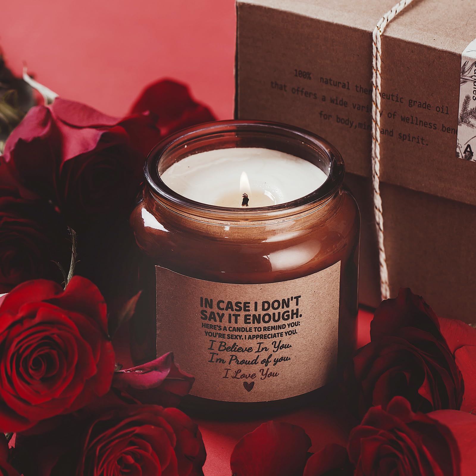 Candle Amber Moss Scented, Valentines Day Gifts for Her Girlfriend Wife, Romantic Anniversary YINUO LIGHTAu supplements
