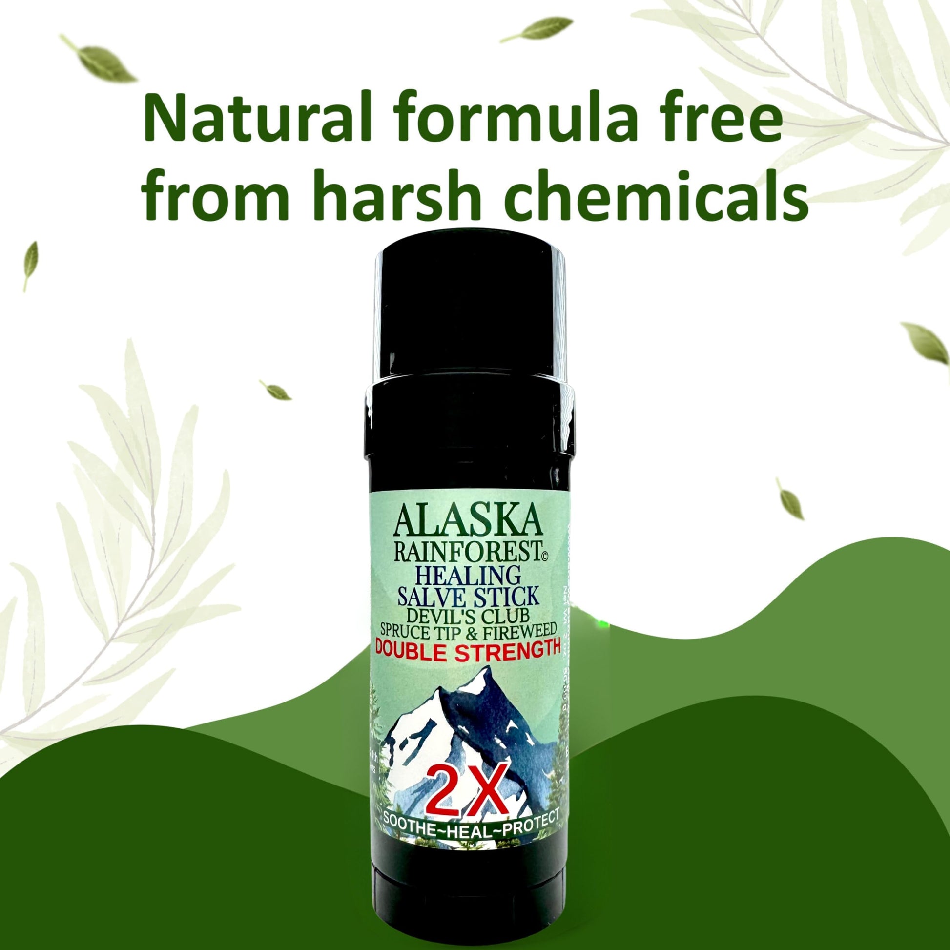 Snowy Summit Alaska Rainforest 2X Salve Stick - Salve for Dry Skin & Joint Relief - Natural Salve for Soothing Skin with Gentle Aroma - Body & Hand Salve - Muscle Rub Alaskan Devil’s Club Oil Snowy SummitAu supplements