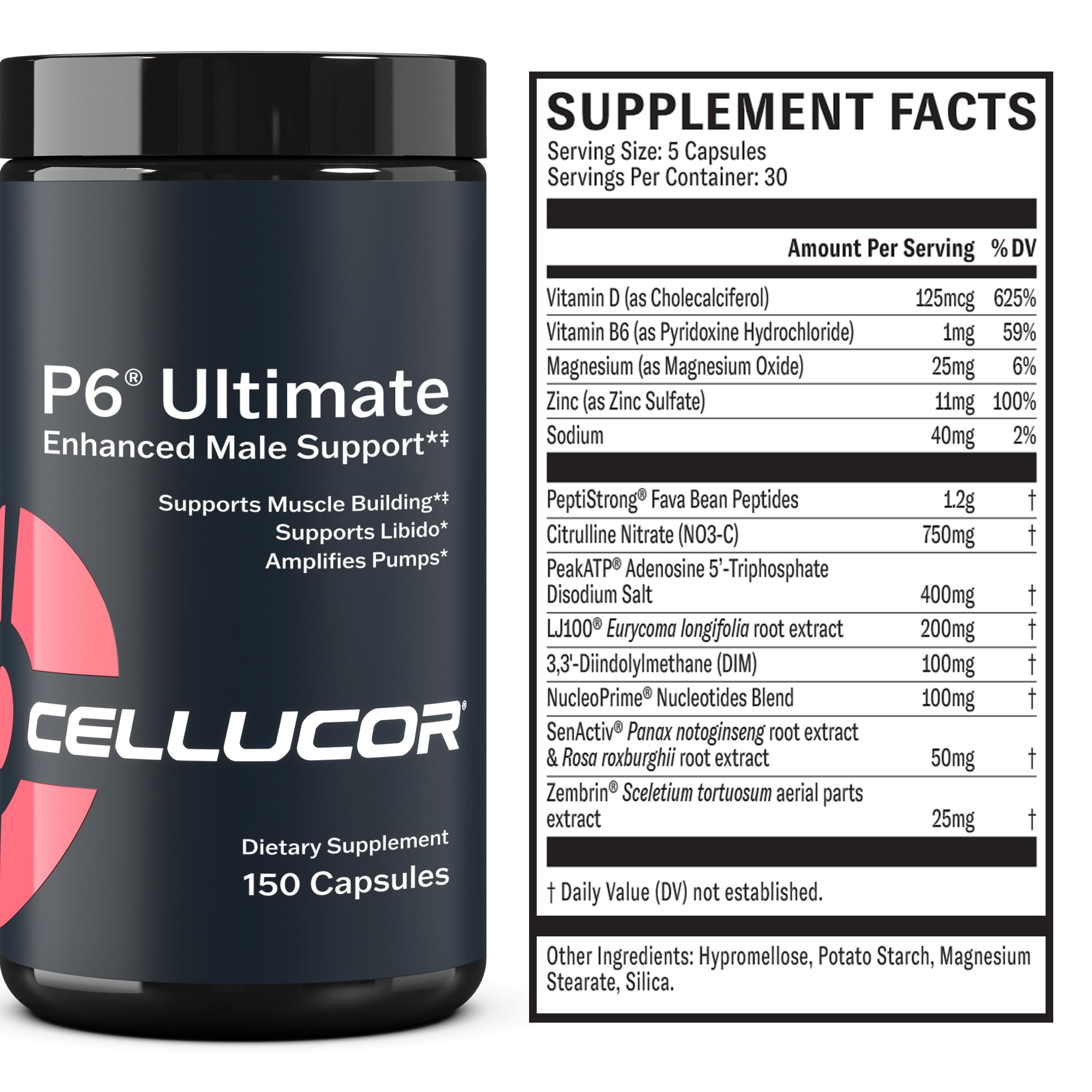 Cellucor P6 Ultimate - Enhanced Support for Men | Supports Muscle Growth & Strength CellucorUS supplements
