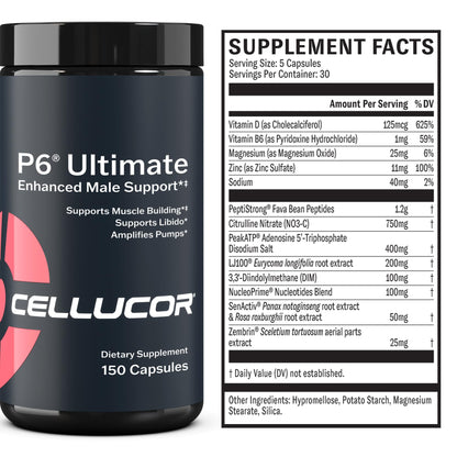 Cellucor P6 Ultimate - Enhanced Support for Men | Supports Muscle Growth & Strength CellucorUS supplements