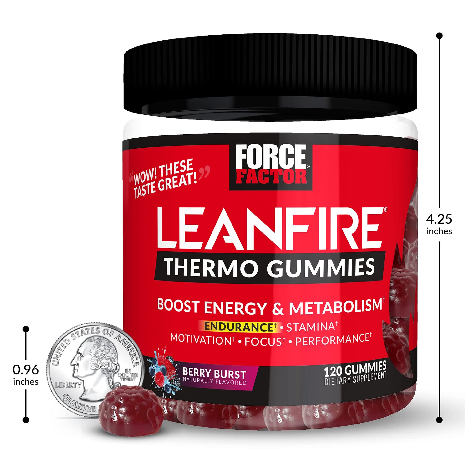 Force Factor LeanFire Thermo Gummies with B12 Vitamins, Caffeine, & Green Coffee Bean Force FactorAu supplements