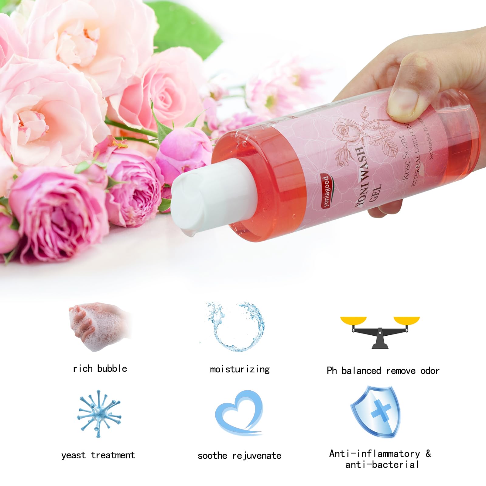 4 pack Yoni Wash Yoni Essential Oil Soap for Women Set, 2 * 30ml Feminine Oil, 6.7 fl.oz Feminine Wash yoniagoodAu supplements