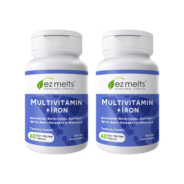 EZ Melts Multivitamin + Iron - Daily Multivitamin for Women & Men - Supports Healthy Energy Levels & Antioxidant Protection EZ MeltsAu supplements
