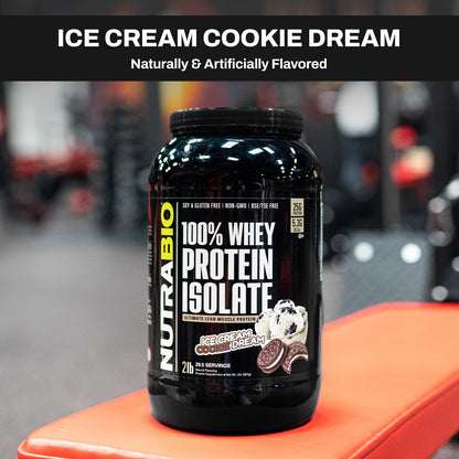 NutraBio Whey Protein Isolate Supplement – 25g of Protein Per Scoop with Complete NutraBioUS supplements