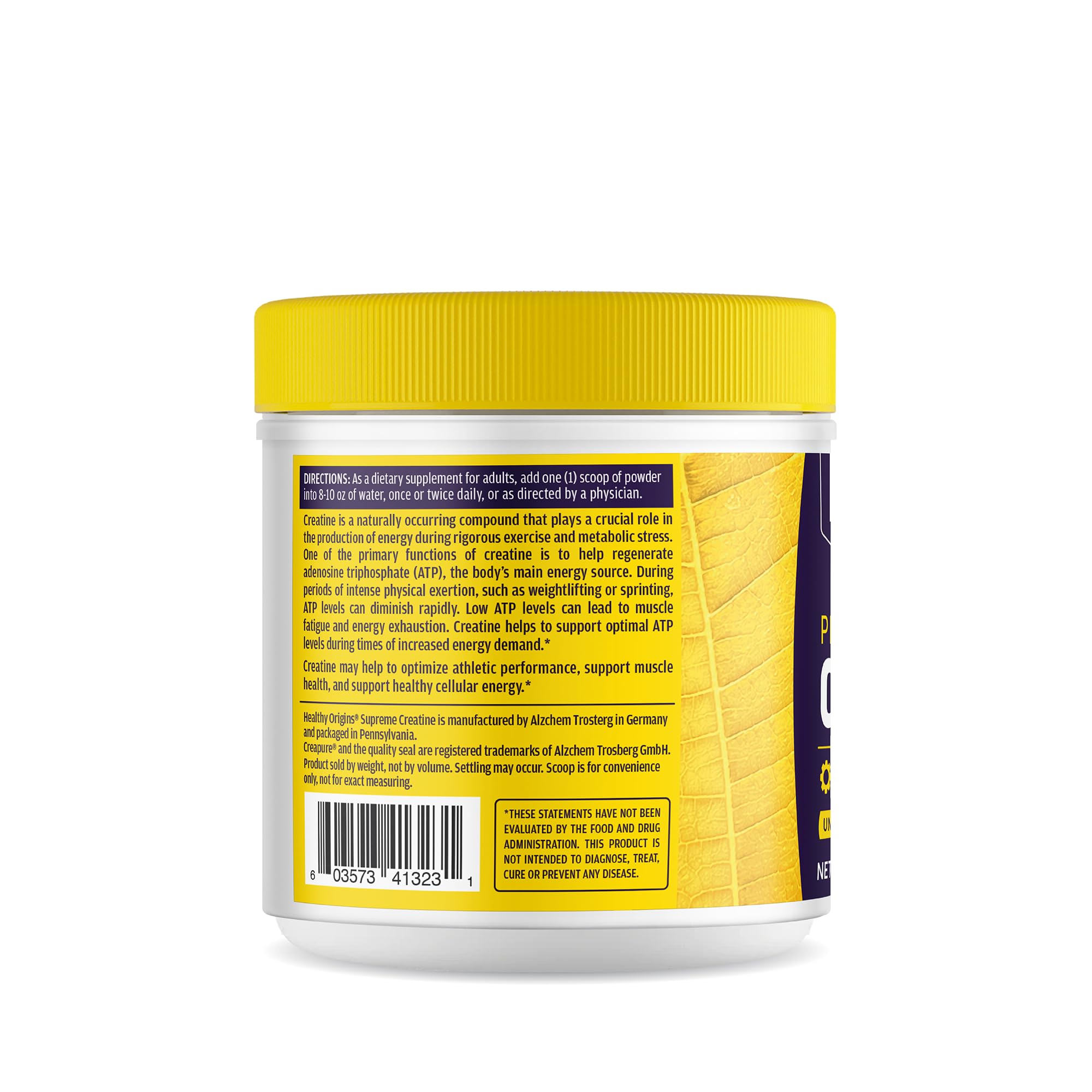 Healthy Origins® Performance Creatine with Creapure®, Unflavored Micronized Powder, Supports Muscle Function, Energy & Recovery, 21.2oz (600g), 120 Servings Healthy OriginsAu supplements