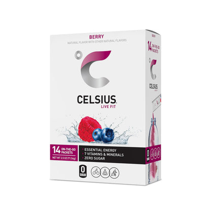 CELSIUS On-the-Go Powder Stick Packs, Zero Sugar (14 Sticks per Pack), Berry, 2.5 Ounce CELSIUSUS supplements