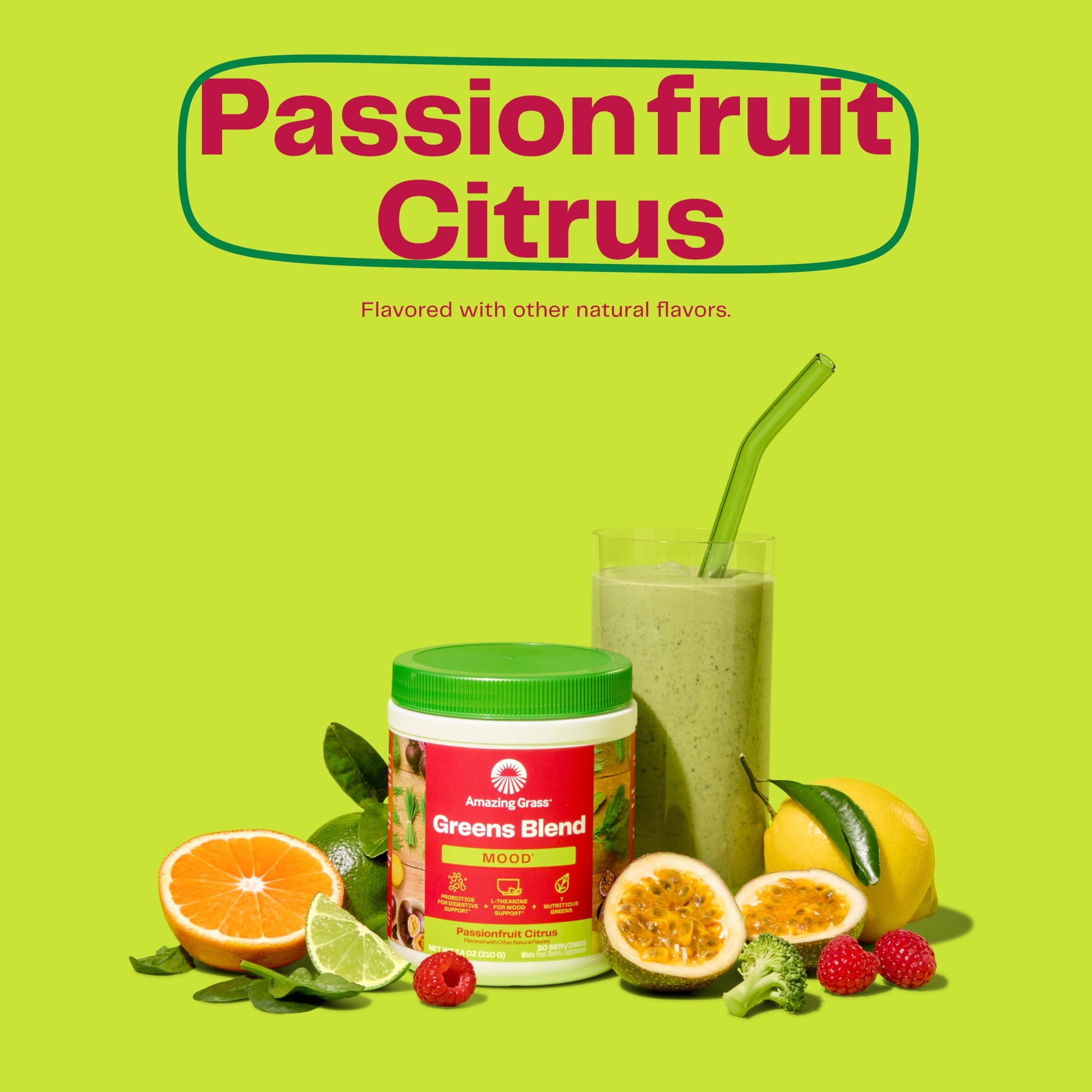 Amazing Grass Greens Blend Mood: Super Greens Powder Smoothie Mix for Mood, Relaxat Amazing GrassUS supplements