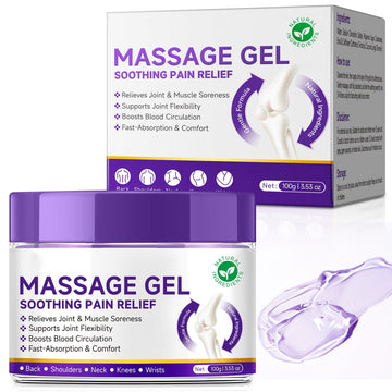 Joint Massage Purple Gel, Soothing Massage Cream for Joint Activities, Muscle, Knees, Lumbar, Neck, Back, Hands/Feet, Light-Weight & Easliy Spread for Post-Workout, Long-time Sitting|3.53Oz chenyayunAu supplements