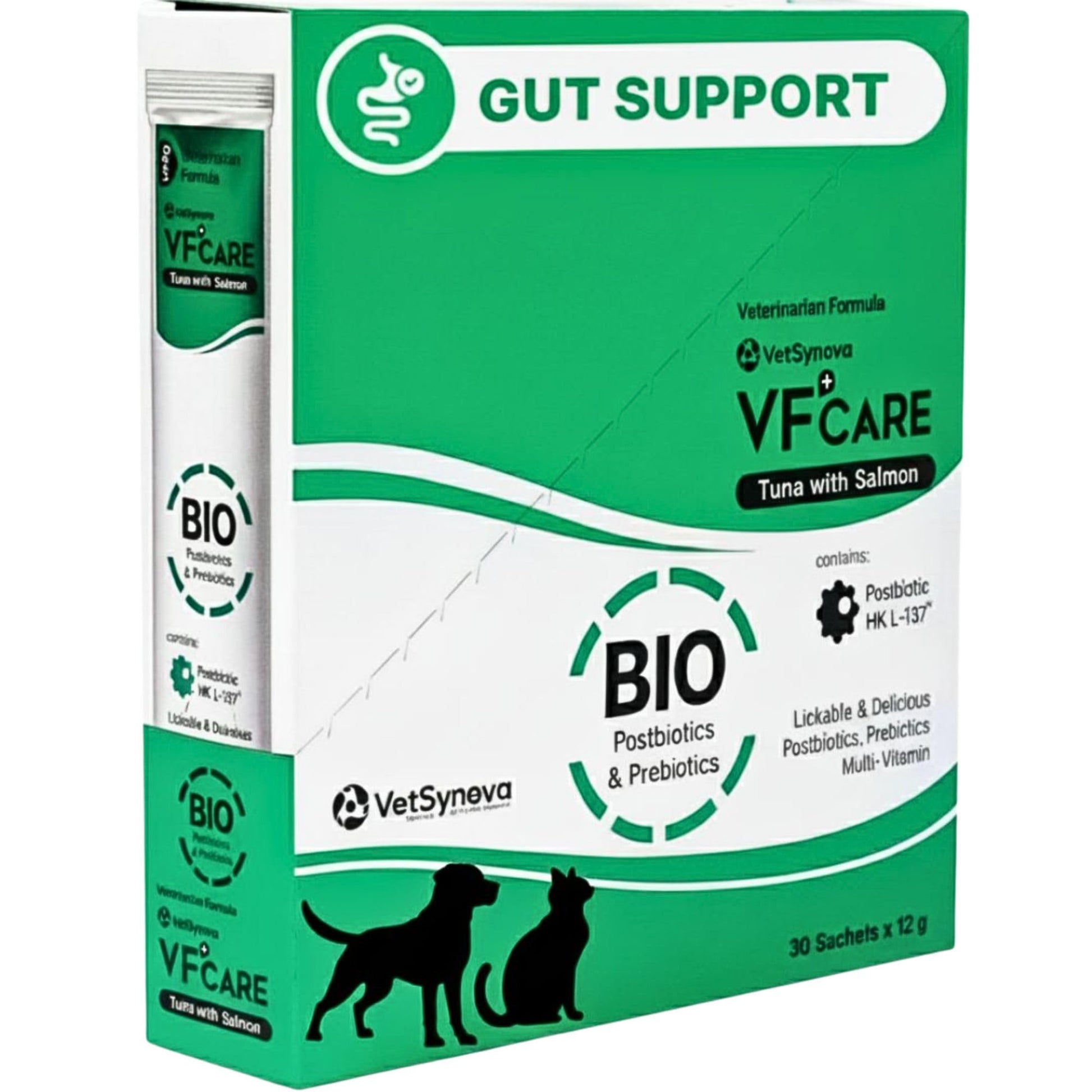 VFcare BIO Supplement for Cats & Dogs – Anti Diarrhea for Dogs, Gut Health Paste with Postbiotics, Prebiotics, FOS, L-137, Yeast Extract – Anti Diarrhea for Dogs, 30 Sachets VFCAREAu supplements