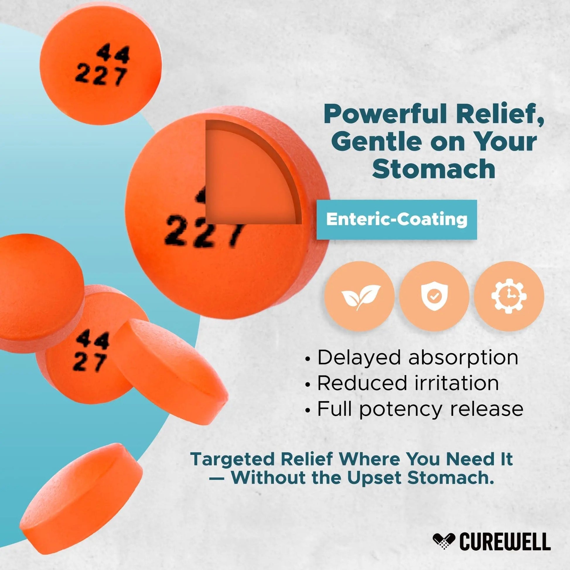 CUREWELL Enteric Coated Aspirin Tablets 325mg (1000 Count) NSAID Pain Reliever & Fever Reducer Coated Aspirin for Adults - Regular Strength for Headache Arthritis Menstrual & Muscle Pain CUREWELLAu supplements