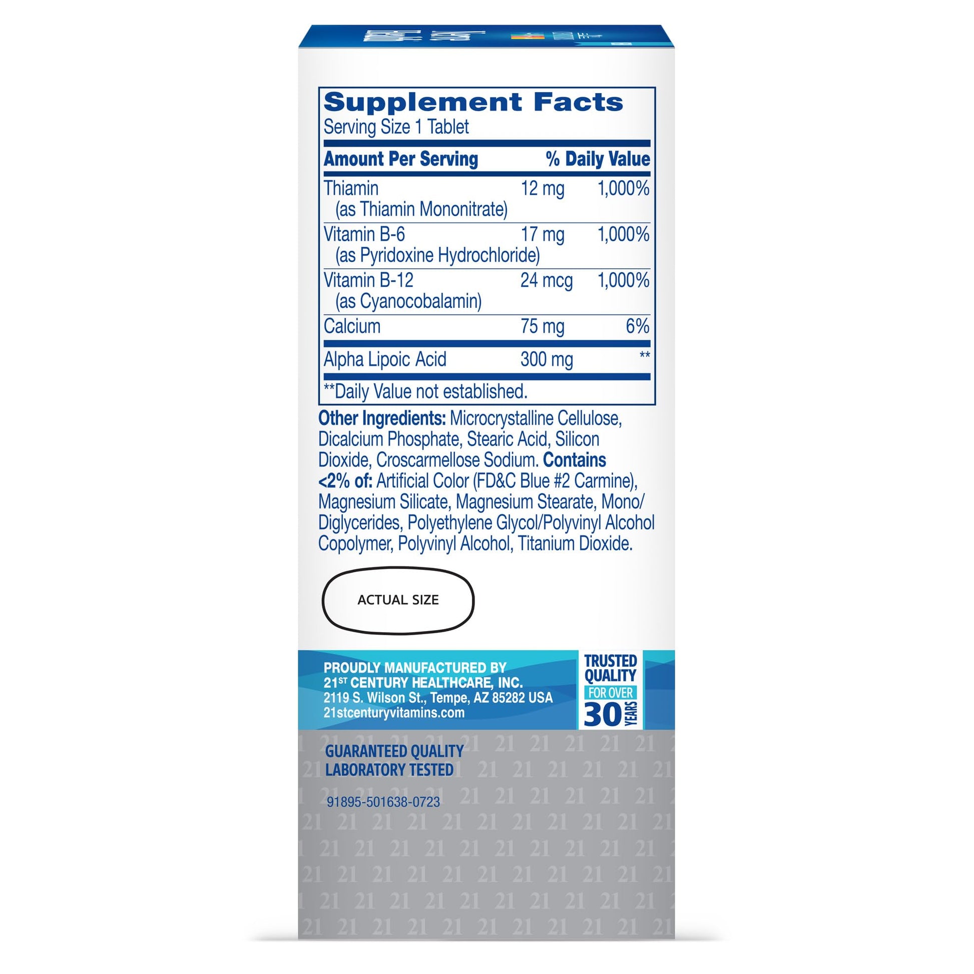 21st Century Nerve Health Tablets (30 Count), Alpha Lipoic Acid 300mg, B1, B6, & B12 Vitamins for Nerve Function Support, Antioxidant ALA Supplement, Gluten Free. Non-GMO, & Vegan 21st CenturyAu supplements