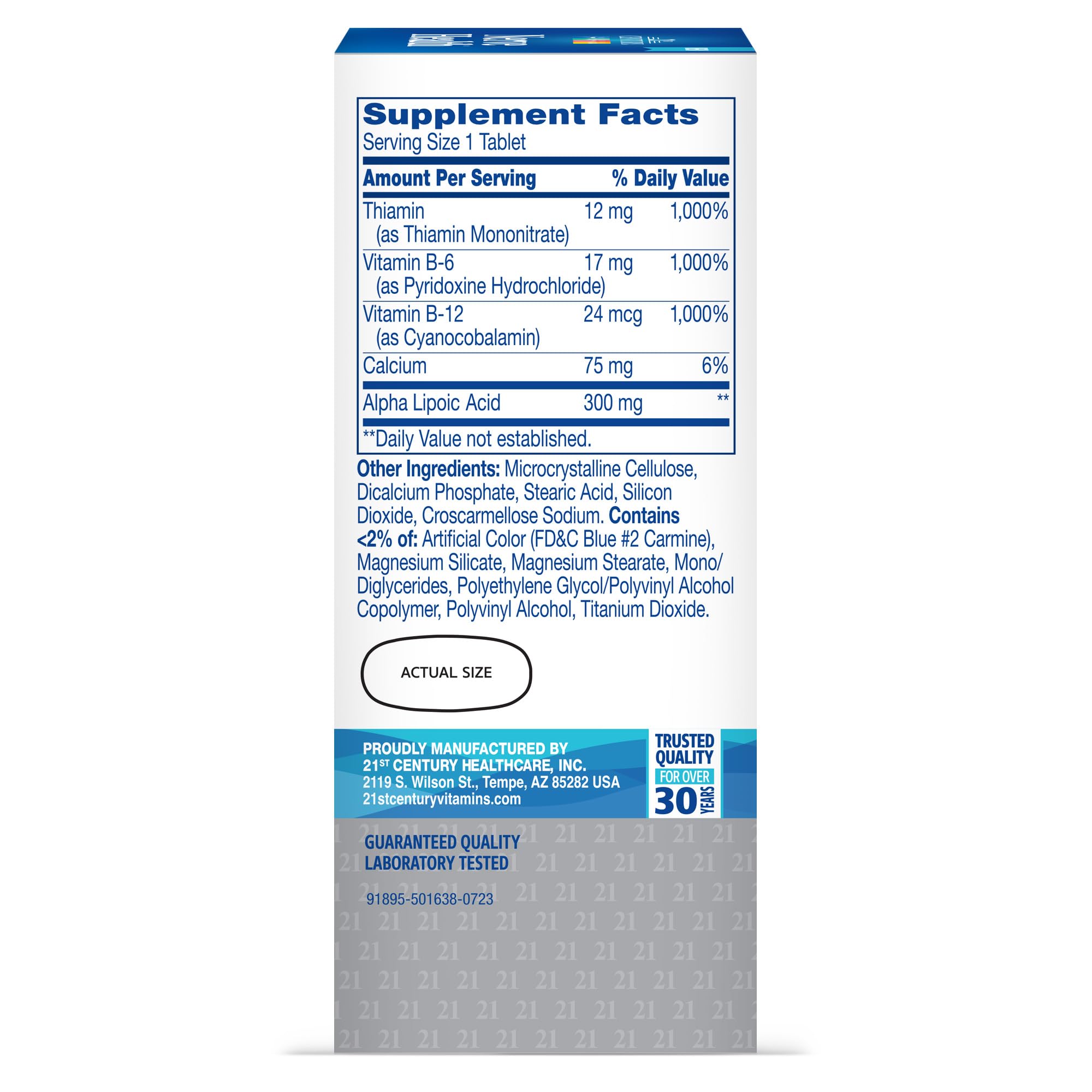 21st Century Nerve Health Tablets (30 Count), Alpha Lipoic Acid 300mg, B1, B6, & B12 Vitamins for Nerve Function Support, Antioxidant ALA Supplement, Gluten Free. Non-GMO, & Vegan 21st CenturyAu supplements