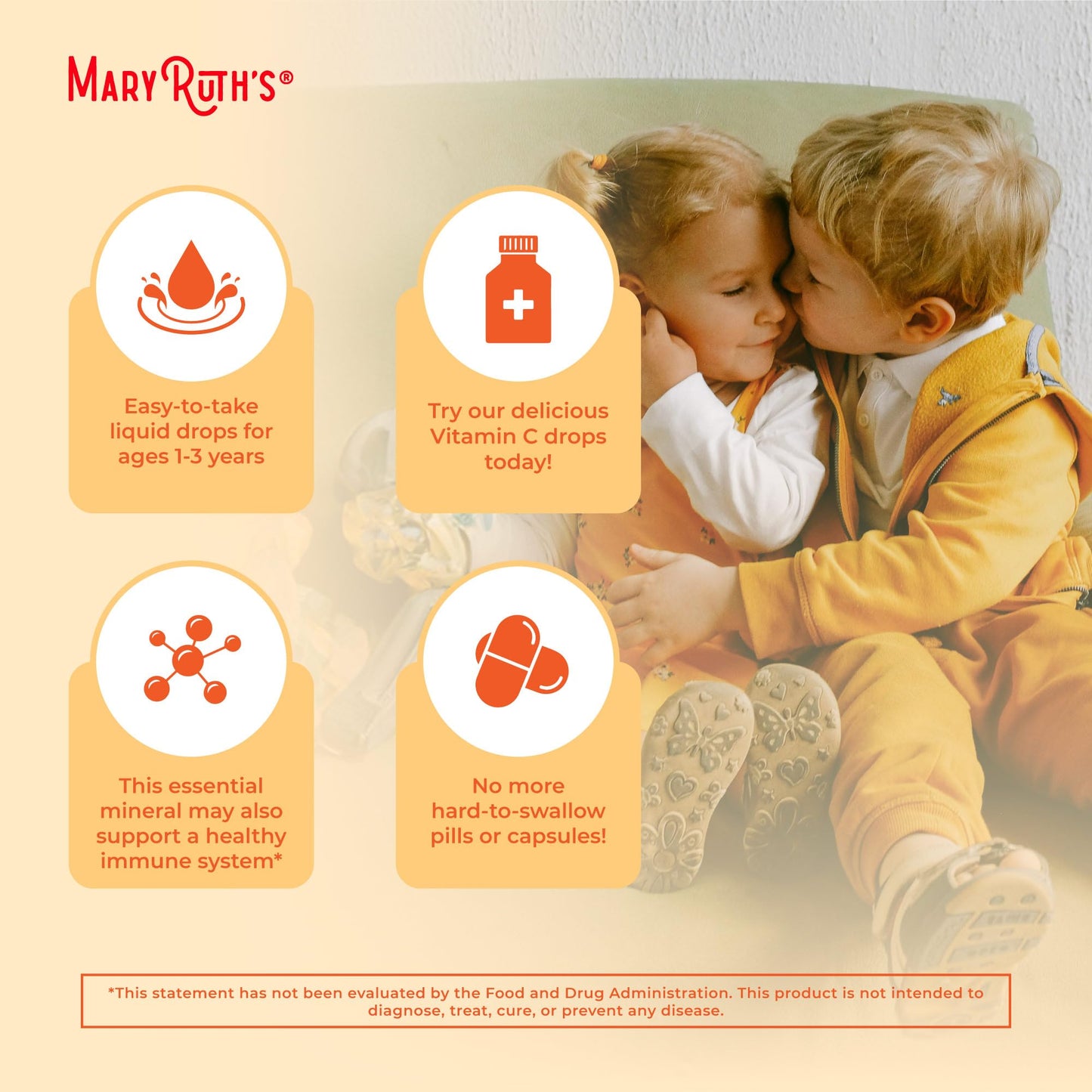 MARYRUTH'S Organic Toddler Vitamin C Drops for Immunity | Ages 1-3 Years | 15 mg Per Serving | Vitamin C for Immune Support & Overall Health | Vegan | Sugar Free MARYRUTH'SUS supplements