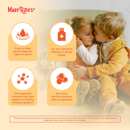 MARYRUTH'S Organic Toddler Vitamin C Drops for Immunity | Ages 1-3 Years | 15 mg Per Serving | Vitamin C for Immune Support & Overall Health | Vegan | Sugar Free MARYRUTH'SUS supplements