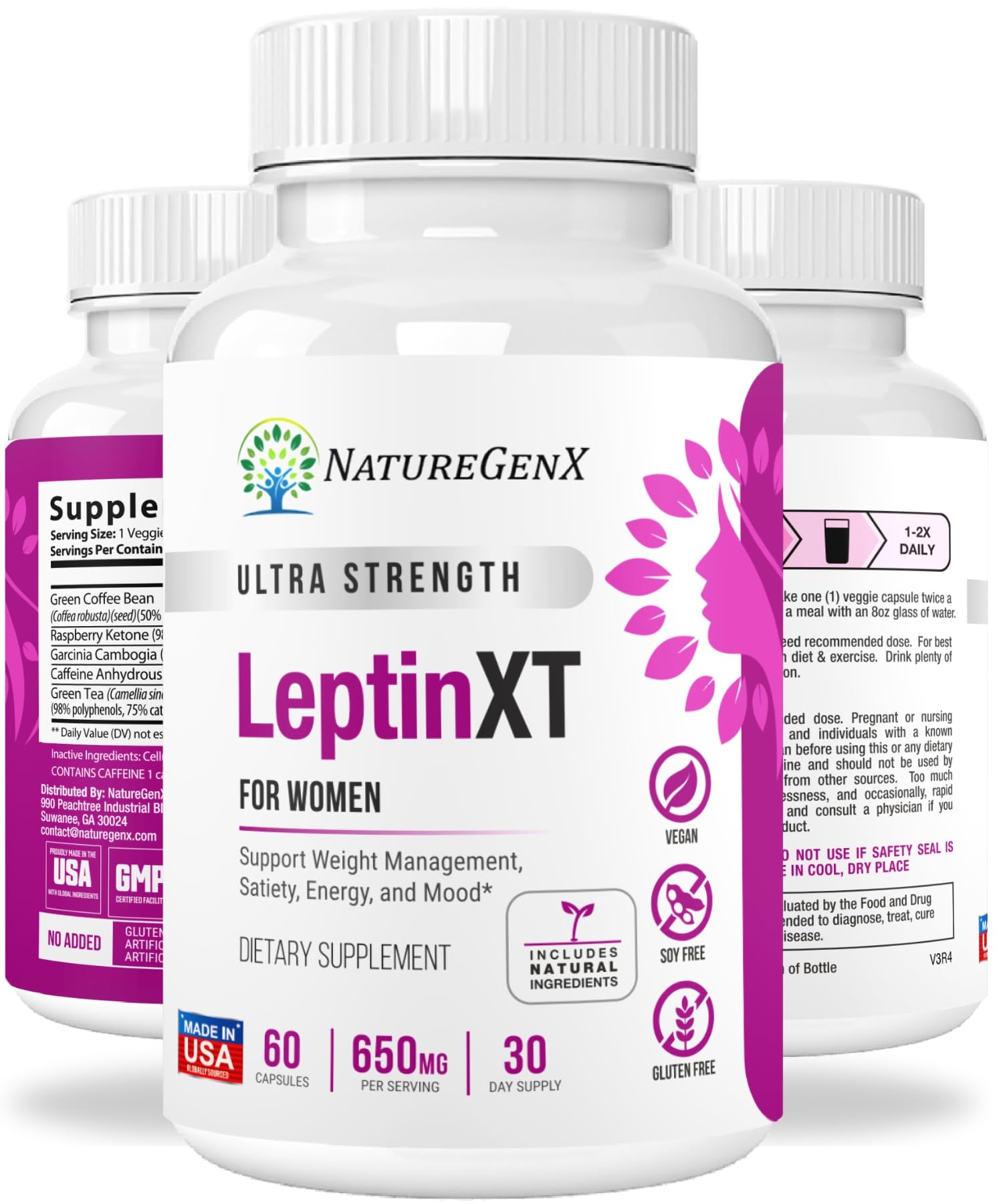 NatureGenX LeptinXT - Leptin Supplements for Weight Loss for Women - Extra Strength NatureGenXAu supplements