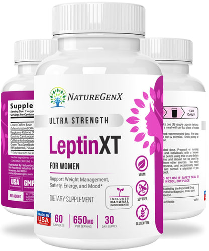 NatureGenX LeptinXT - Leptin Supplements for Weight Loss for Women - Extra Strength NatureGenXUS supplements