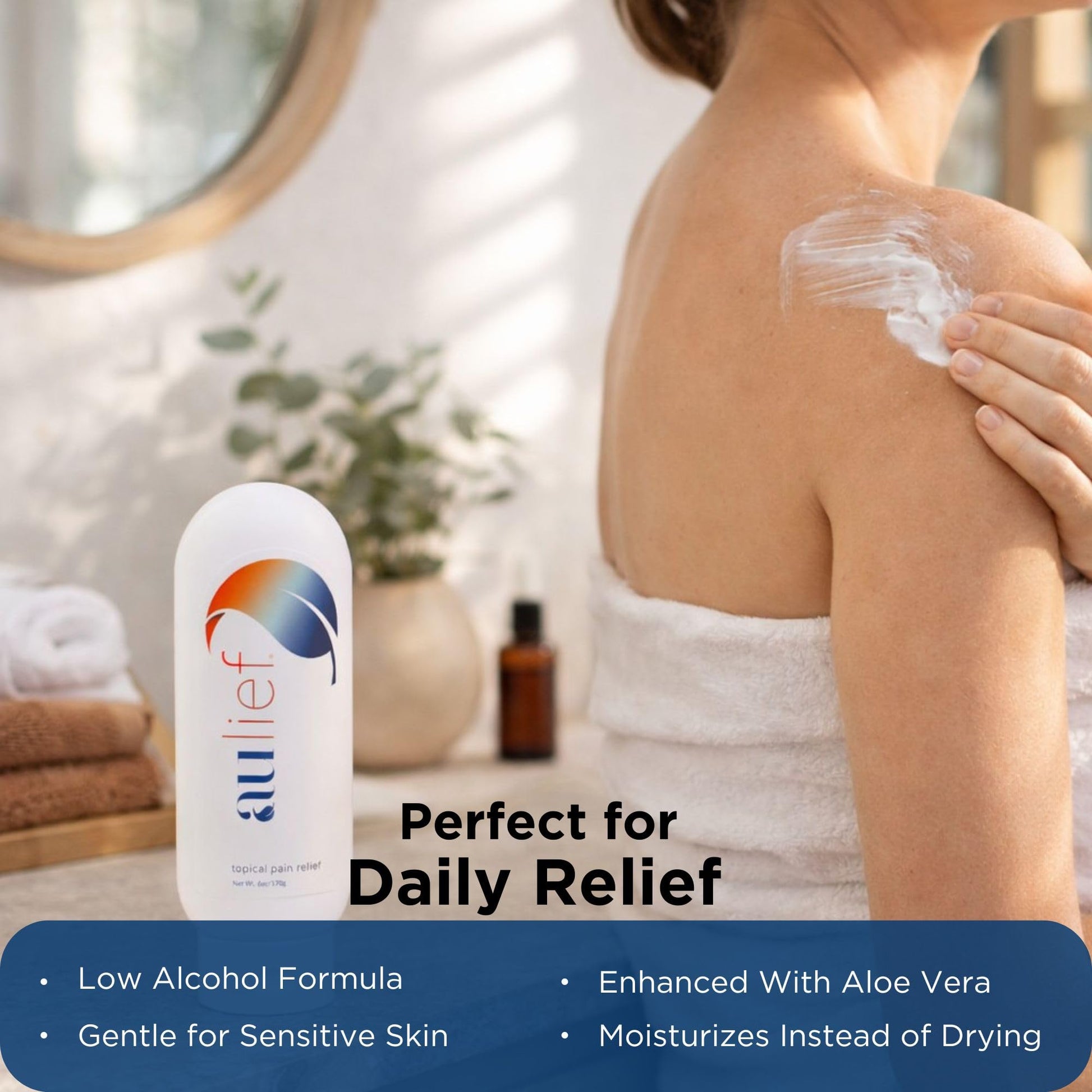 China-Gel Aulief Pain Relief Cream Arthritis & Muscle Rub for Sore Muscles & Joint Pain, Neck, Knee & Back Aches, Premium Mint Green Topical Gel, 8 oz Jar China-GelAu supplements