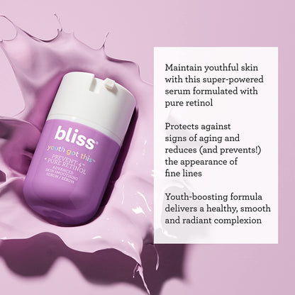Bliss Youth Got This™ Prevent-4™ + Pure Retinol - 0.67 Fl Oz - Advanced Skin BlissUS supplements