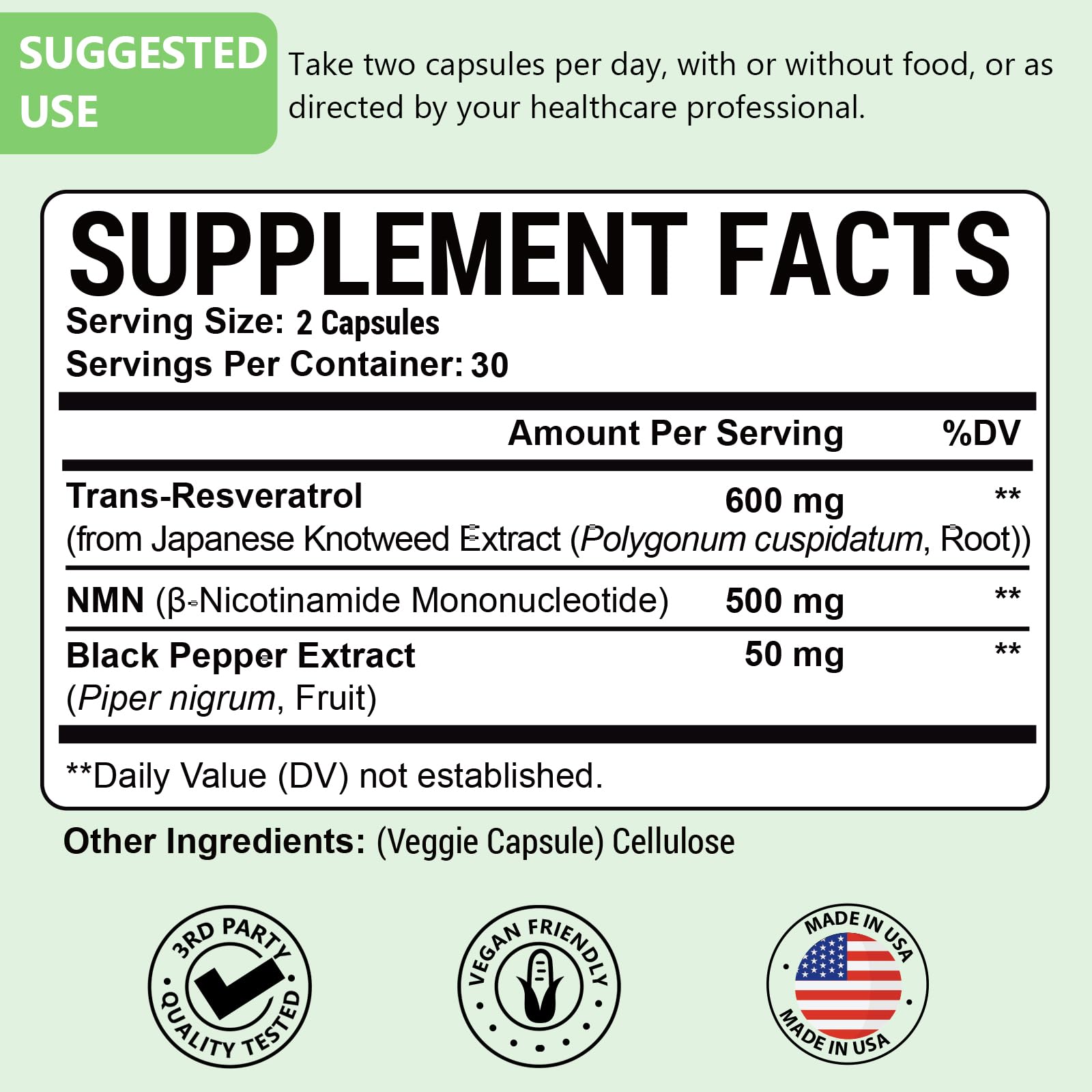 99% Ultra Purity NMN 500mg + Trans-Resveratrol 600mg, 1150mg NMN Resveratrol Supplement, 3-in-1 Advanced Formula for Boost* NAD, Cell, Immune, Energy & Muscle, Healthy Aging, Stabilized Form - 60 Caps AscuoliAu supplements