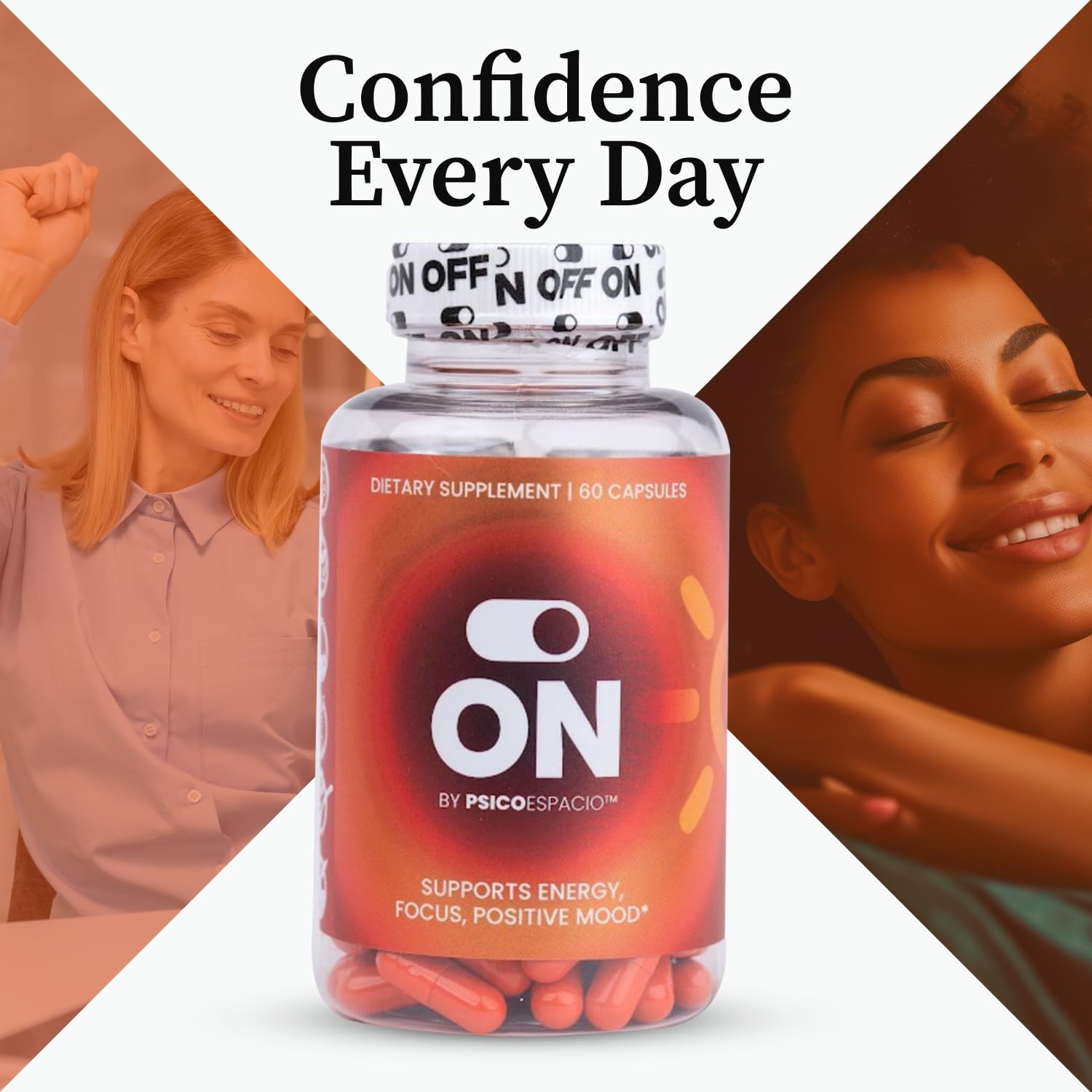 PSICÓESPACIO ON & Off Day & Night Supplement Bundle – Natural Energy with Ashwagandha + Sleep Aid with Melatonin & L-Theanine for Adults, Focus, Relaxation & Mood Support, 60 Count Each OFF BY PSICOESPACIOAu supplements