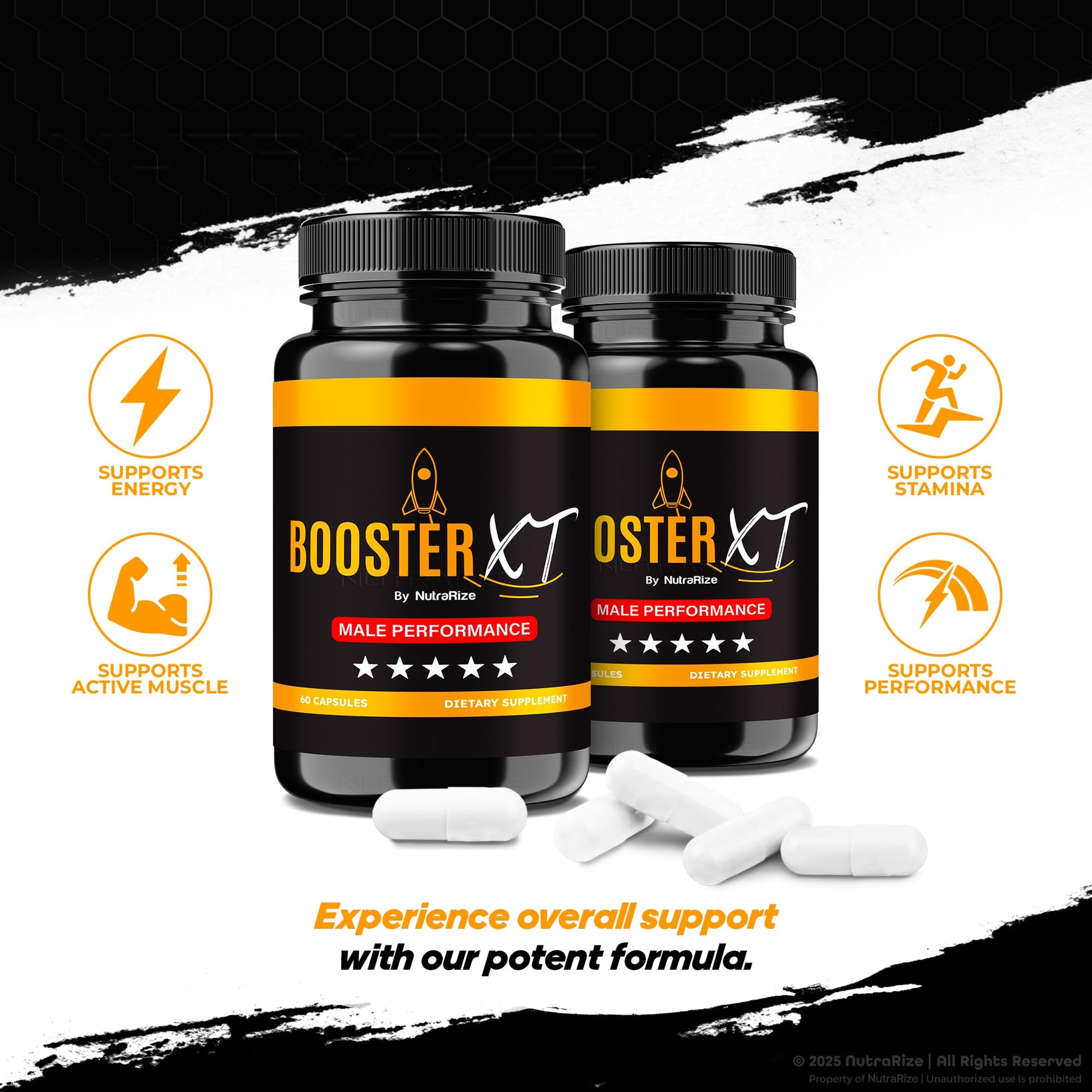 NutraRize Booster XT for Men, Male Enhancing Capsules, Premium Formula to Support Daily Energy & Peak Performance, Multivitamin Pills for Overall Health, BoosterXT Reviews (60 Capsules) NutraRizeAu supplements