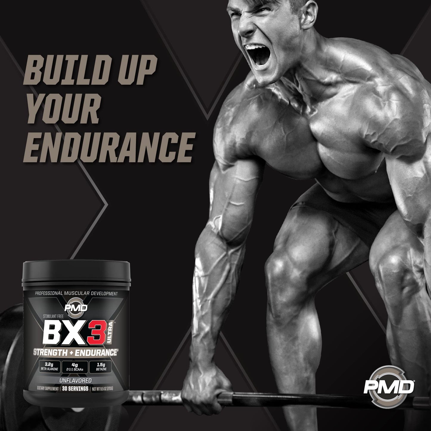PMD Sports BX3 Ultra Muscle-Building Powder – Beta-Alanine, BCAAs, Betaine Anhydrous PMDUS supplements