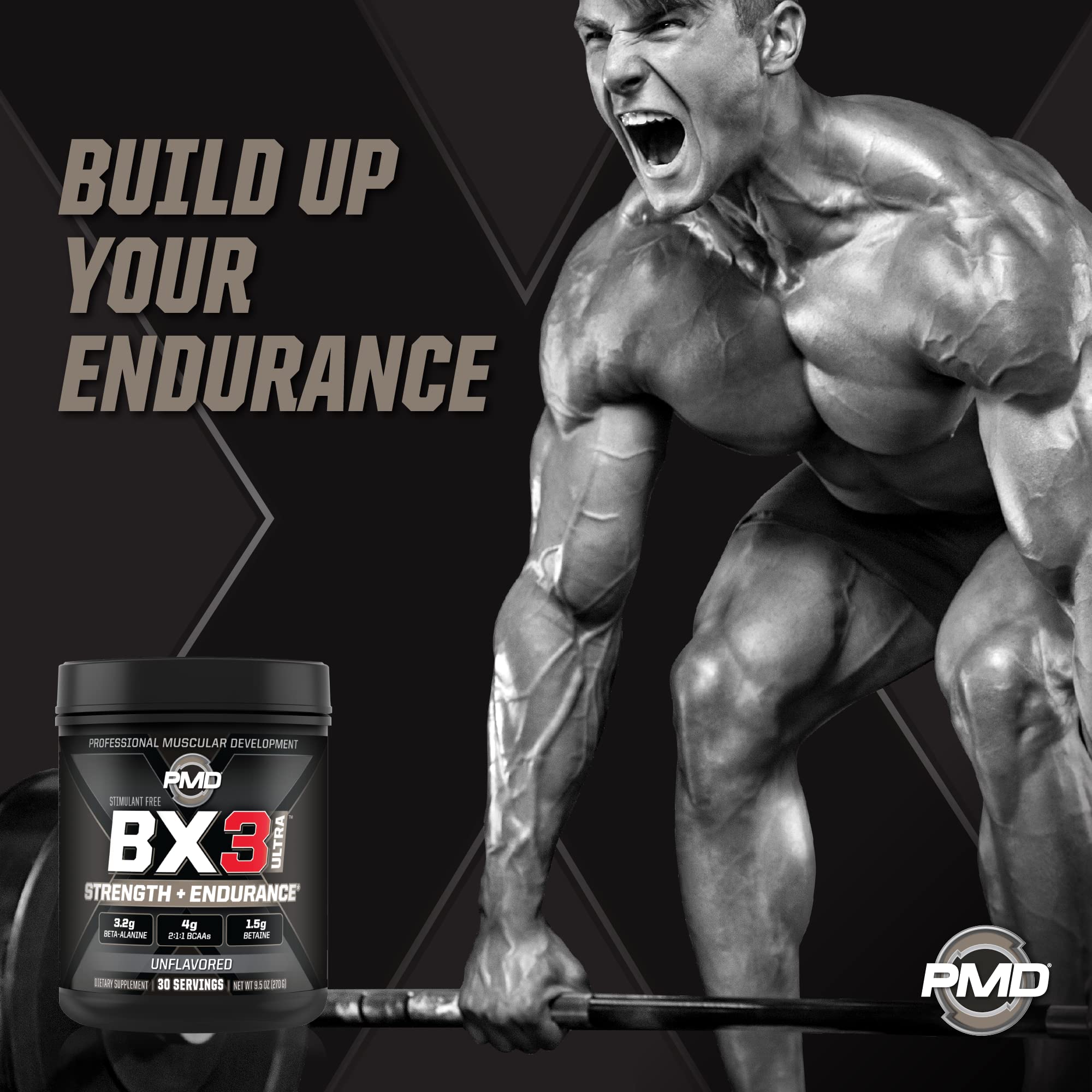PMD Sports BX3 Ultra Muscle-Building Powder – Beta-Alanine, BCAAs, Betaine Anhydrous PMDAu supplements
