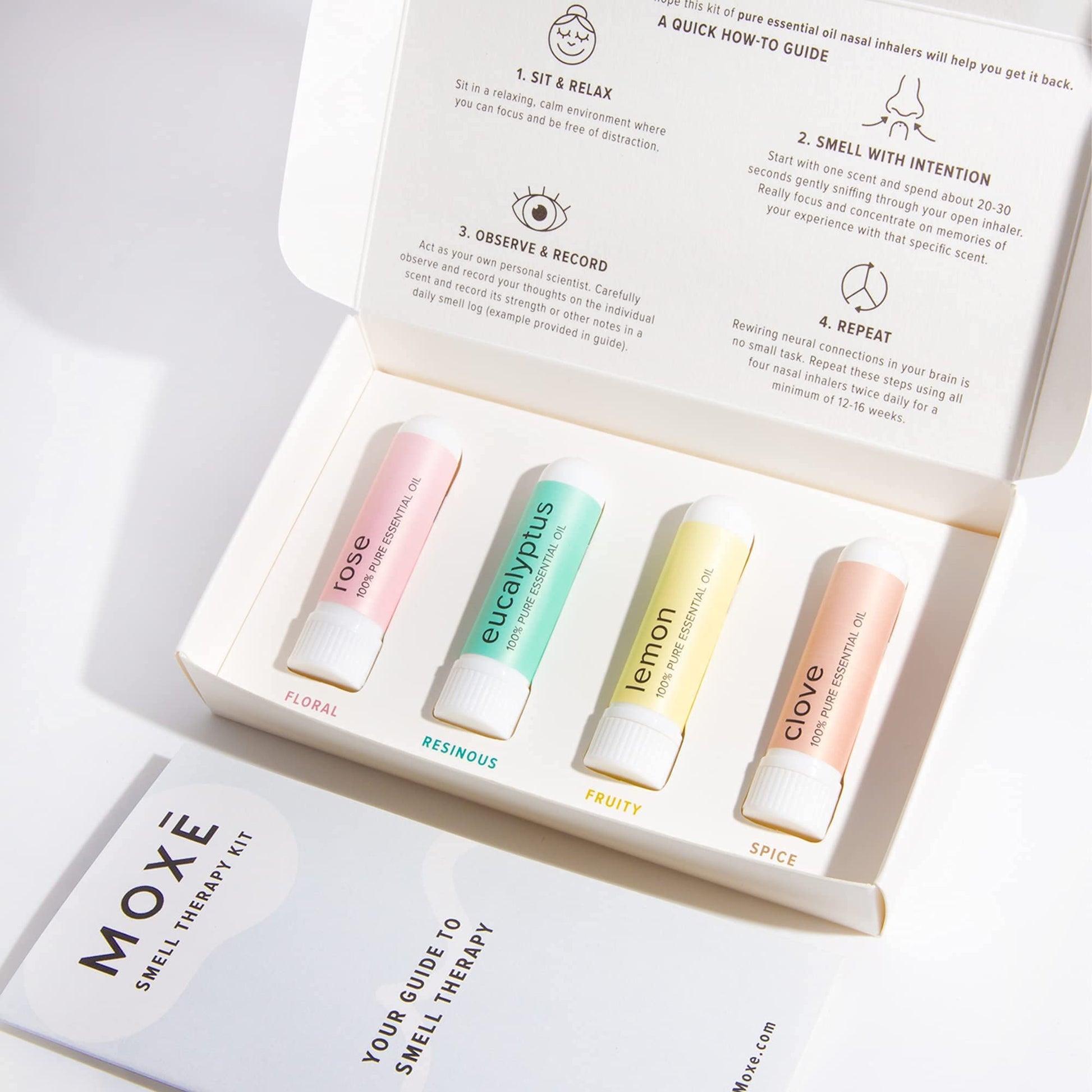 MOXĒ Smell Training Kit, Made in USA, 4 Essential Oils, Olfactory Regeneration, Helps Restore Sense MOXEAu supplements